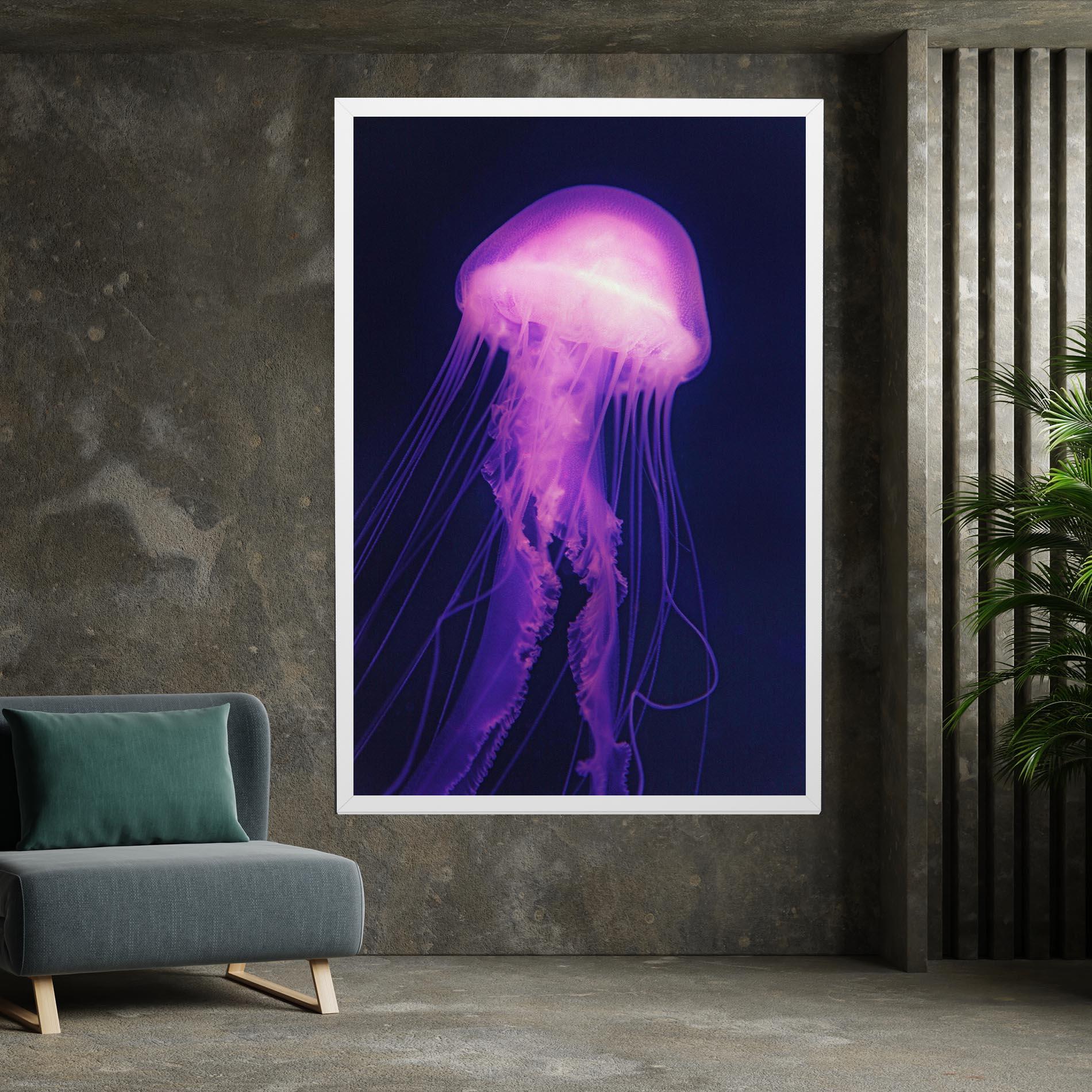 Obraz na Płótnie Light Purple Jellyfish mockup 7