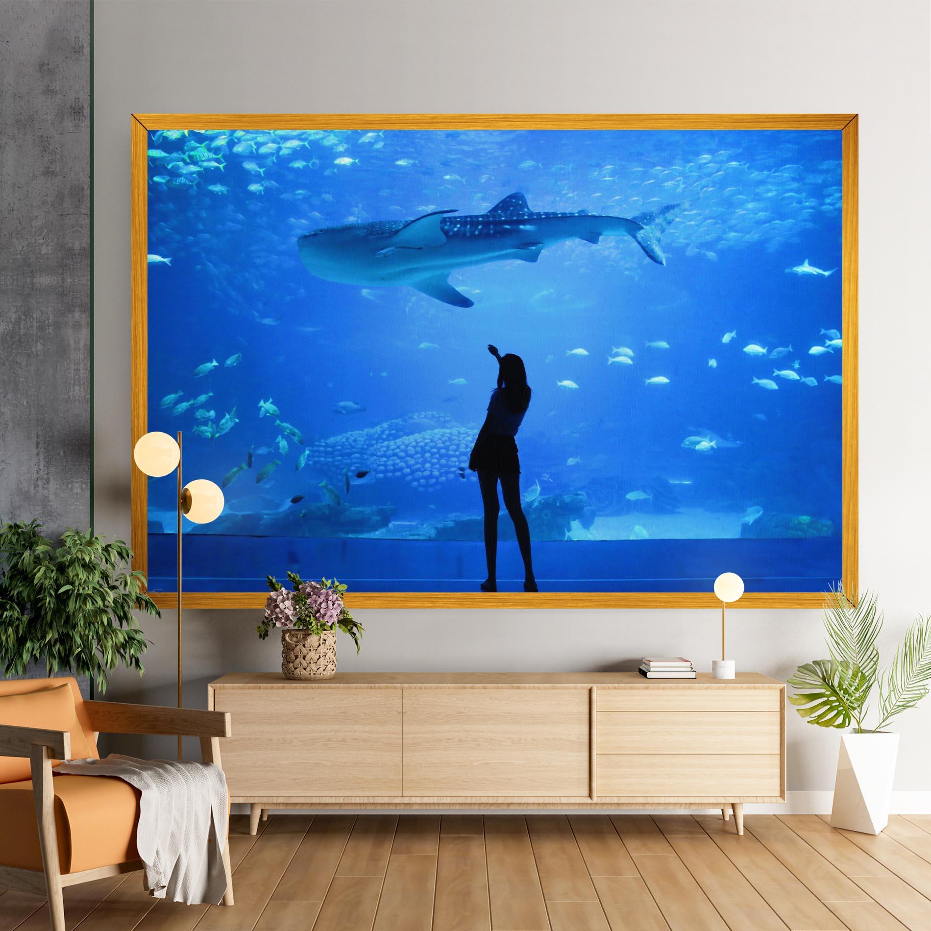 Obraz na Płótnie Aquarium Girl mockup 9