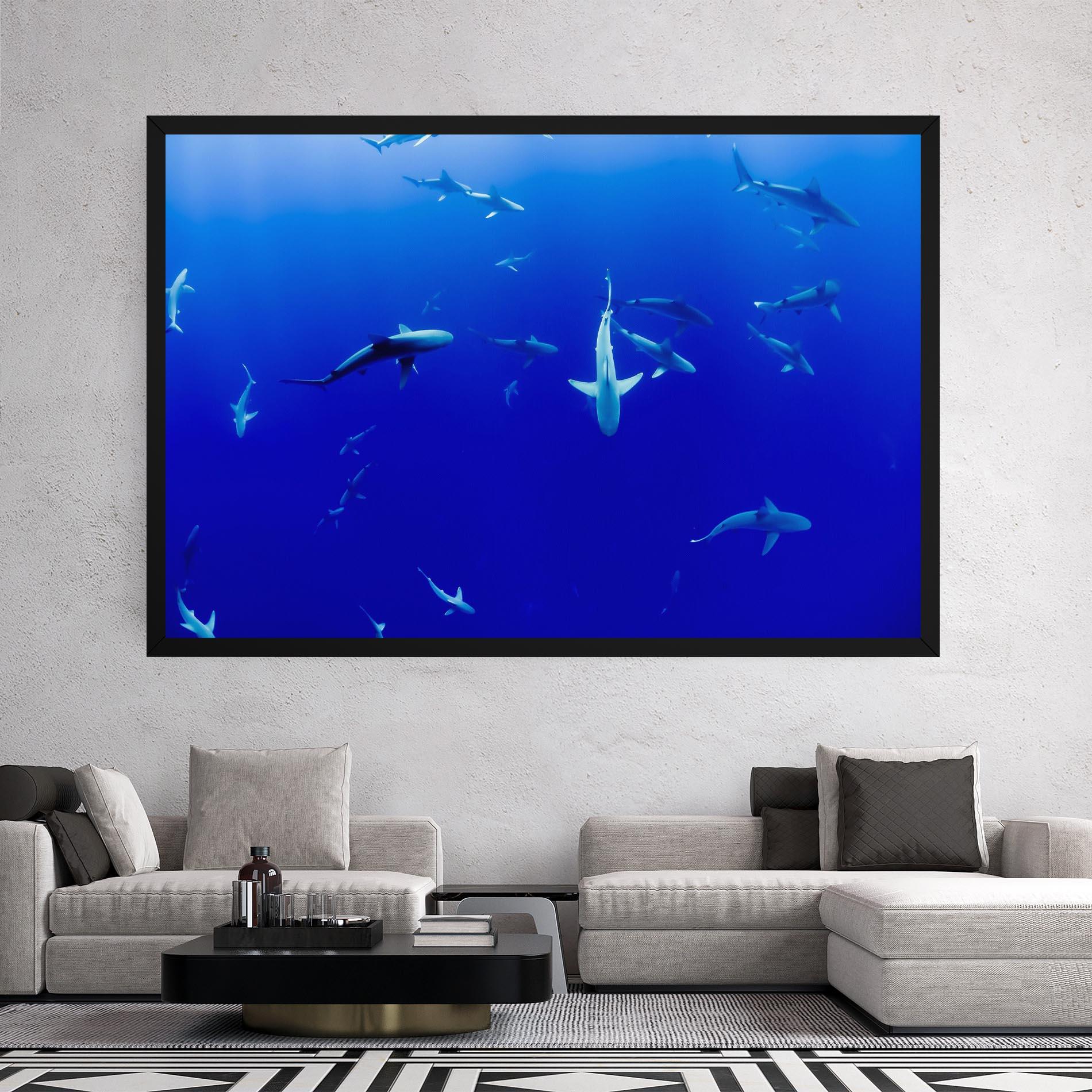 Obraz na Płótnie Baby Sharks mockup 2