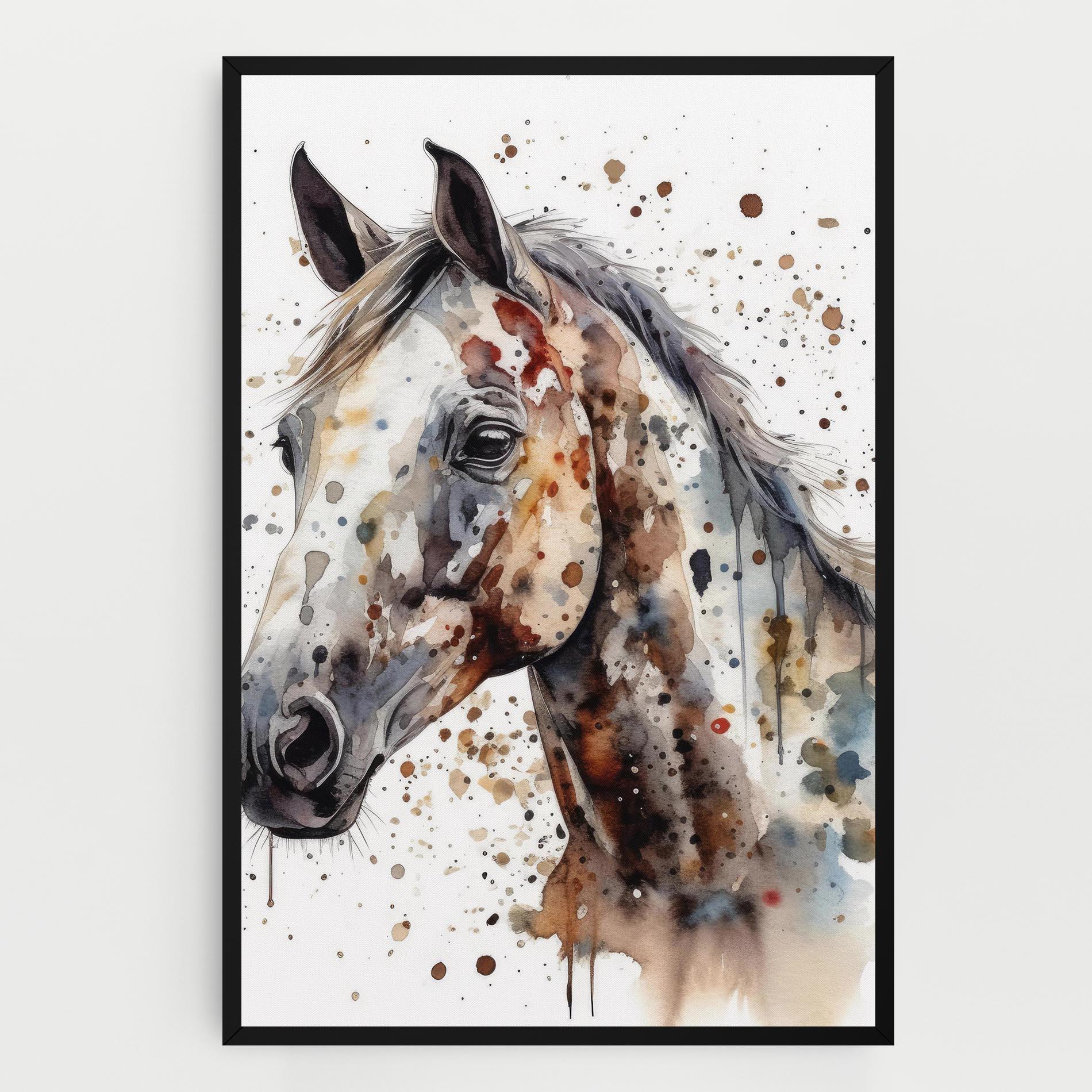 Obraz na Płótnie Watercolor Horse mockup 0