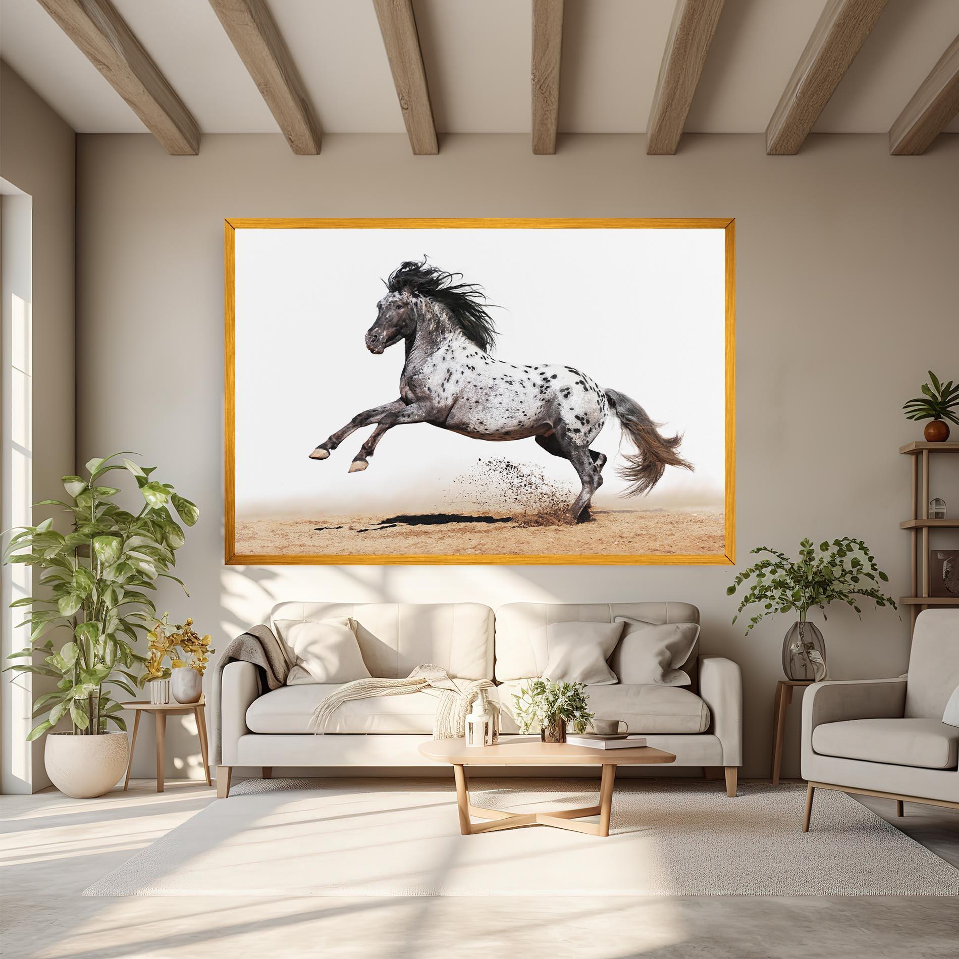 Obraz na Płótnie Appaloosa Horse Running mockup 6