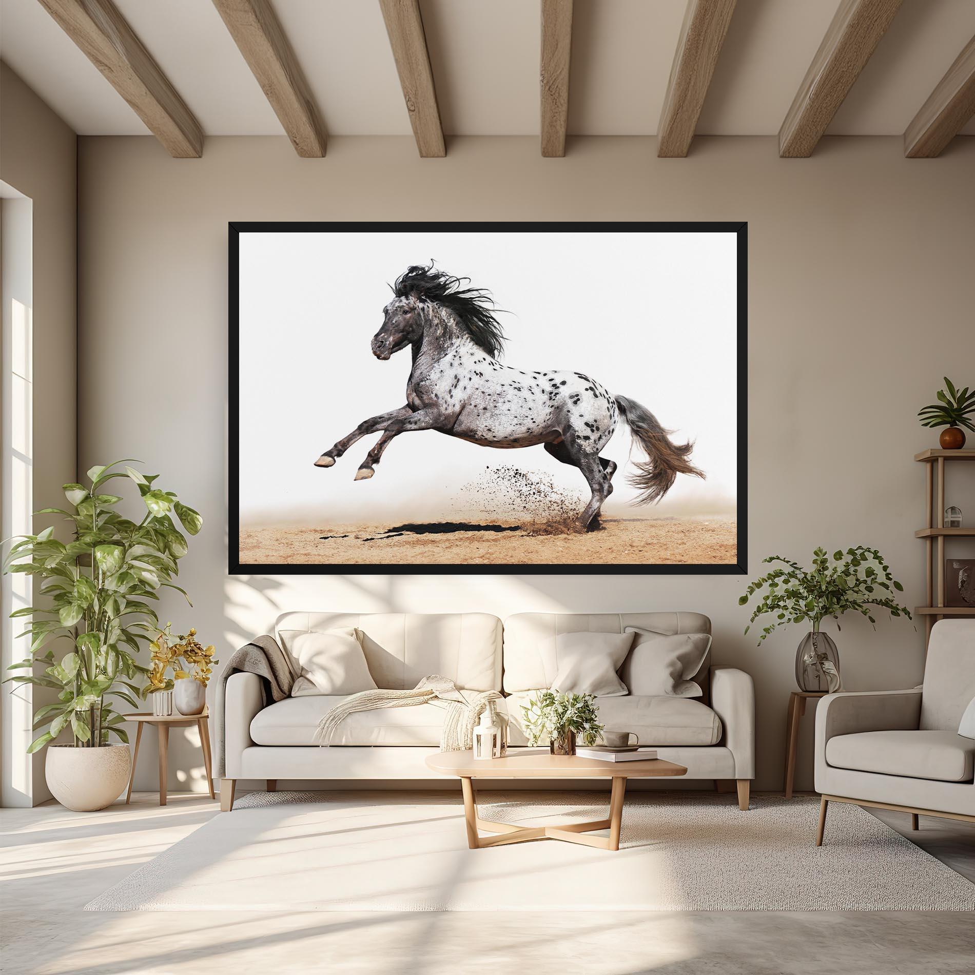 Obraz na Płótnie Appaloosa Horse Running mockup 6