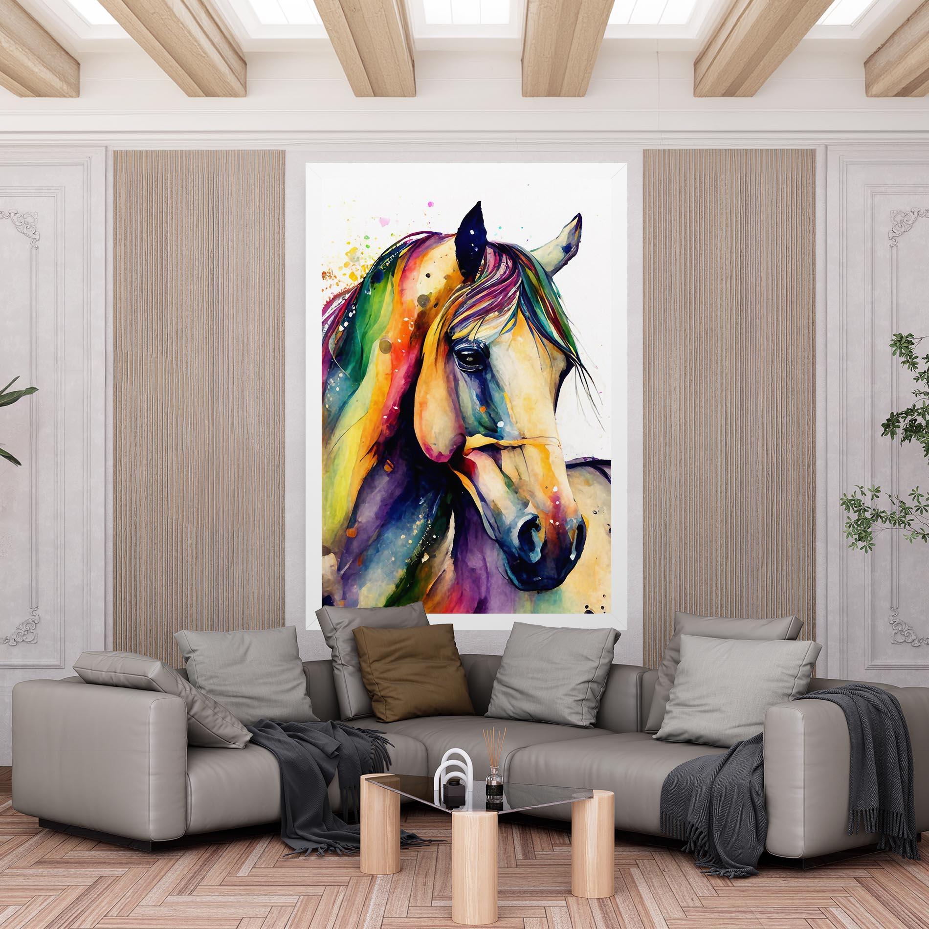 Obraz na Płótnie Colorful Horse mockup 6