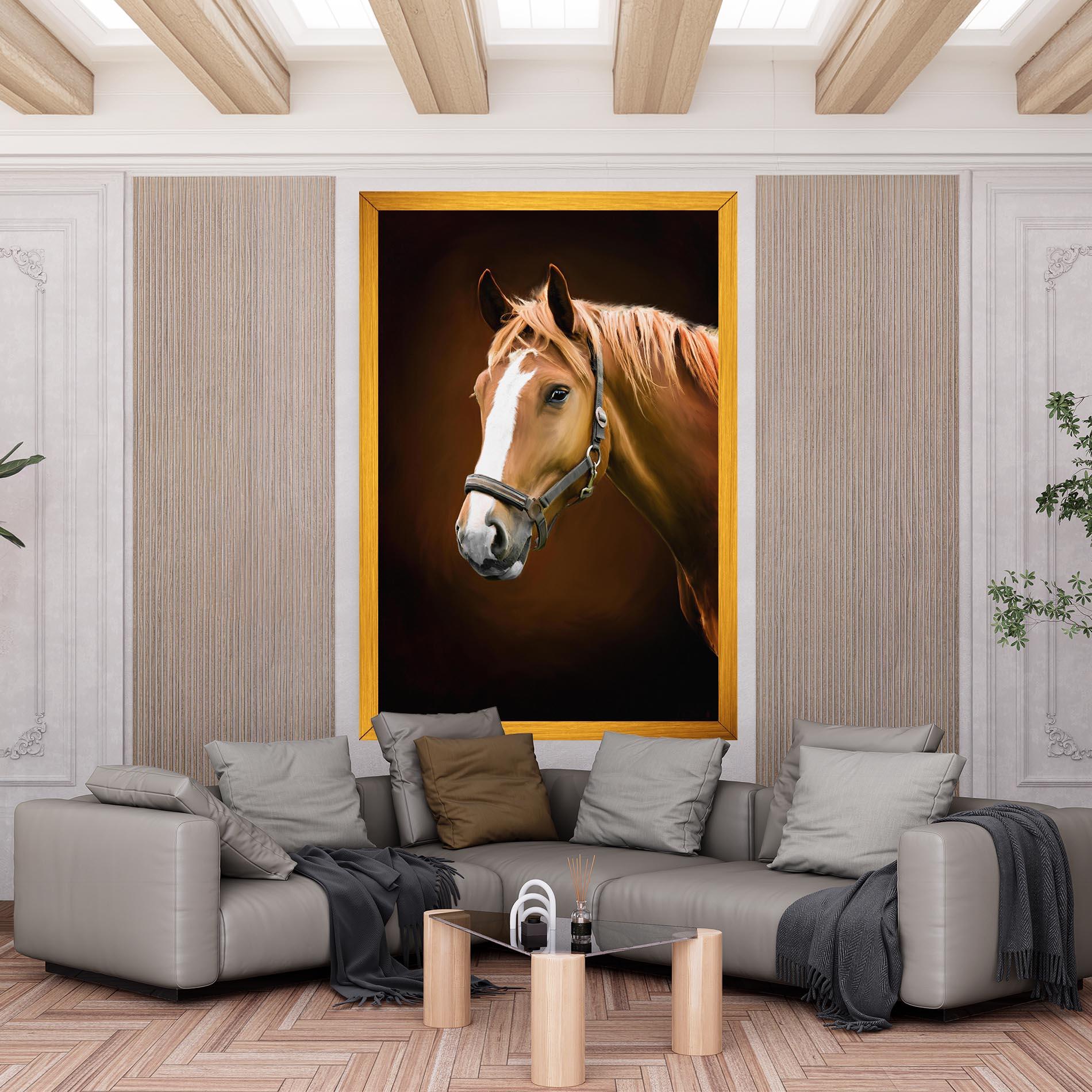 Obraz na Płótnie Digital Painted Horse mockup 6