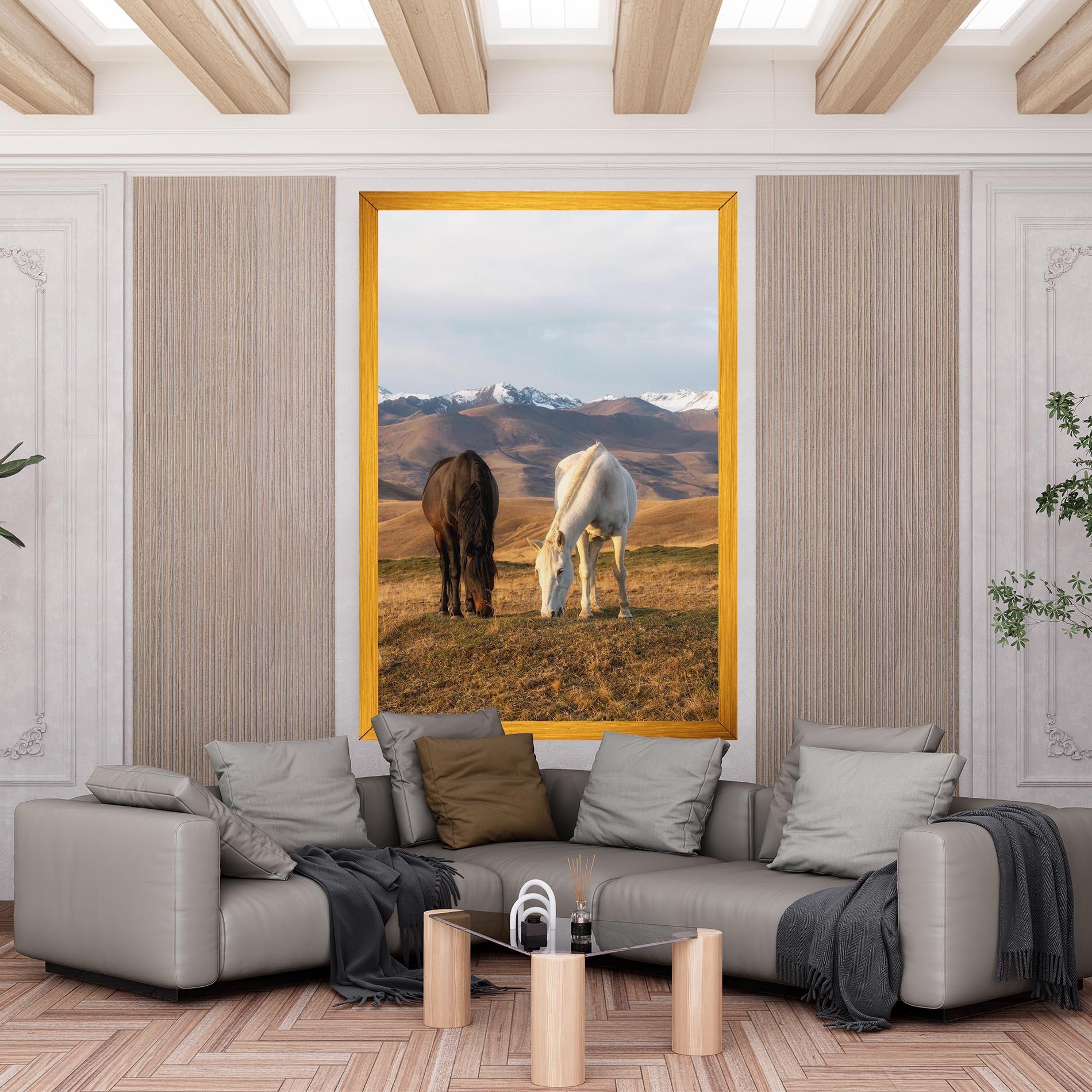 Obraz na Płótnie Mountain Horses mockup 6