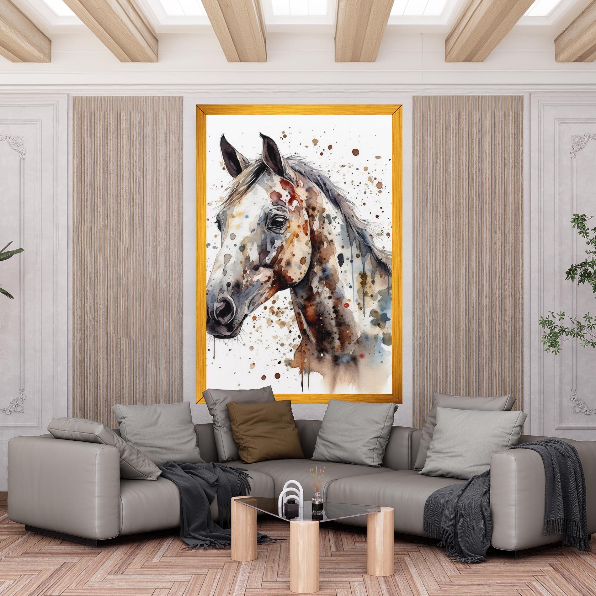 Obraz na Płótnie Watercolor Horse mockup 6
