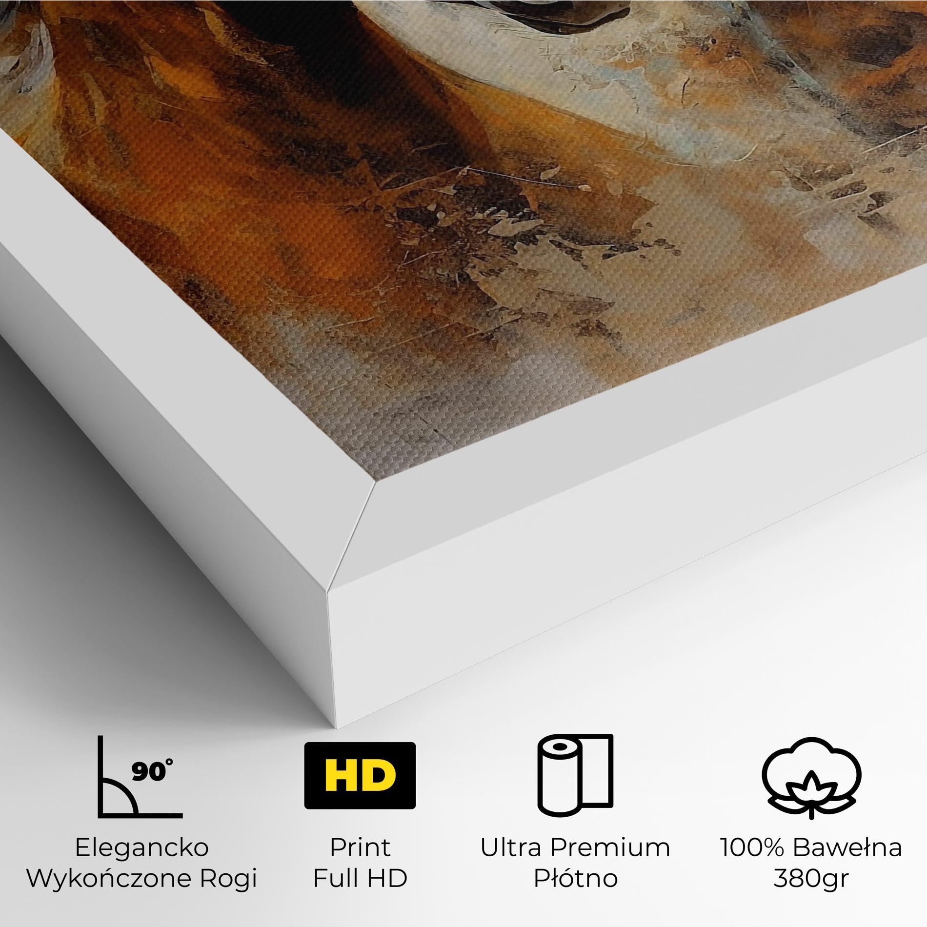 Obraz na Płótnie Brown Horses Staying mockup 4