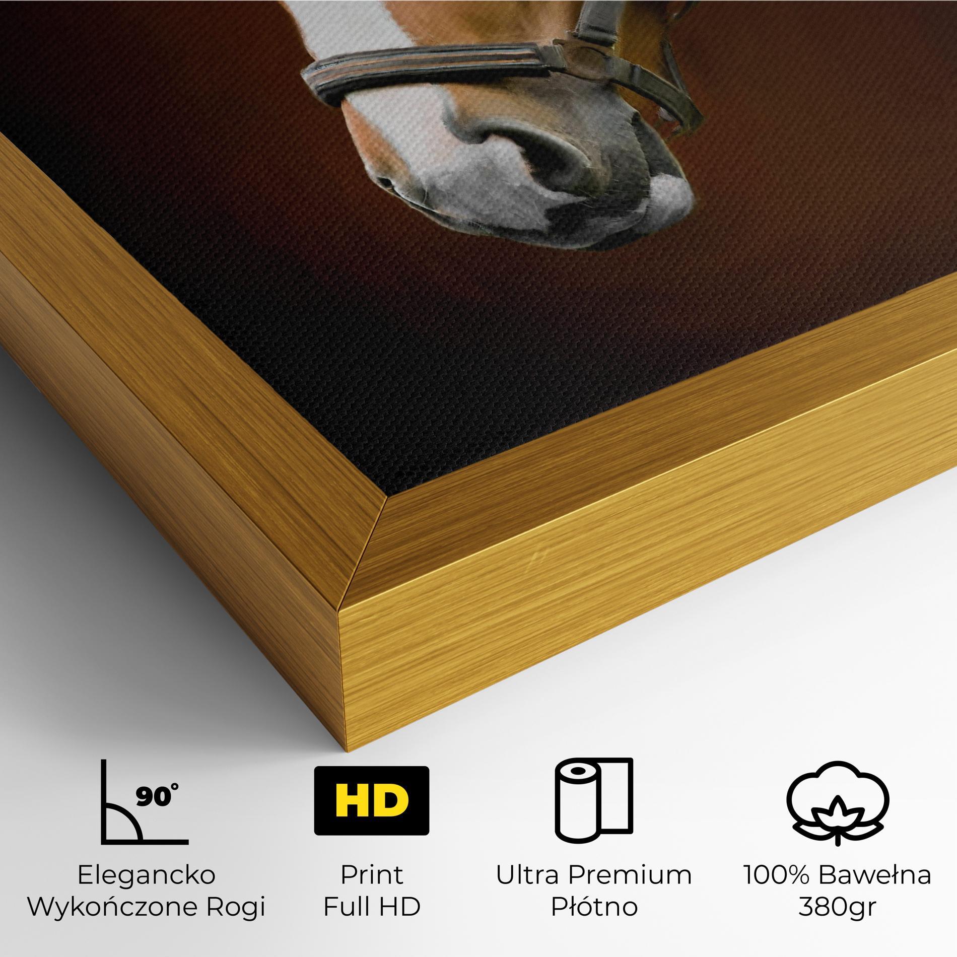 Obraz na Płótnie Digital Painted Horse mockup 4