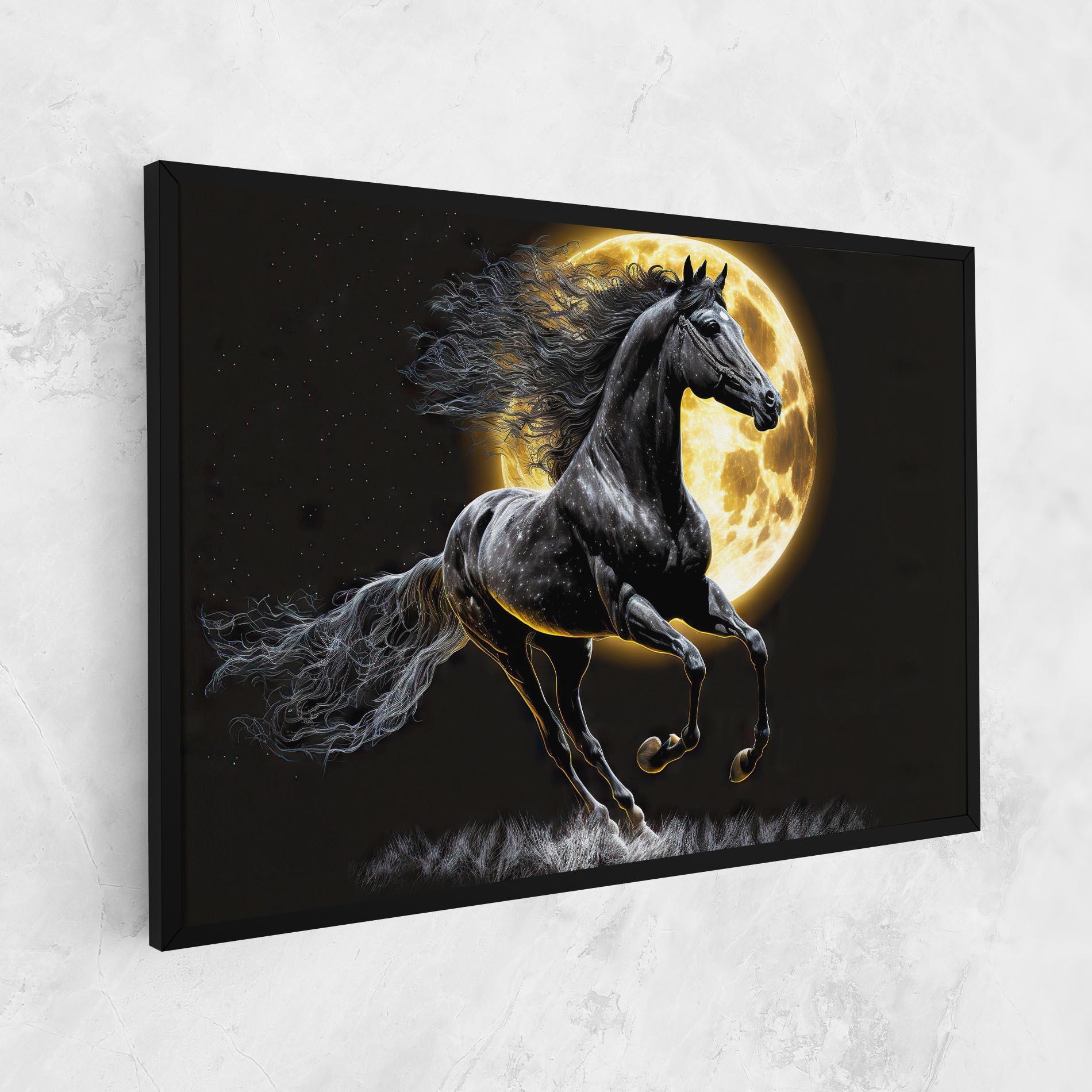 Obraz na Płótnie Gold Moon Horse mockup 1