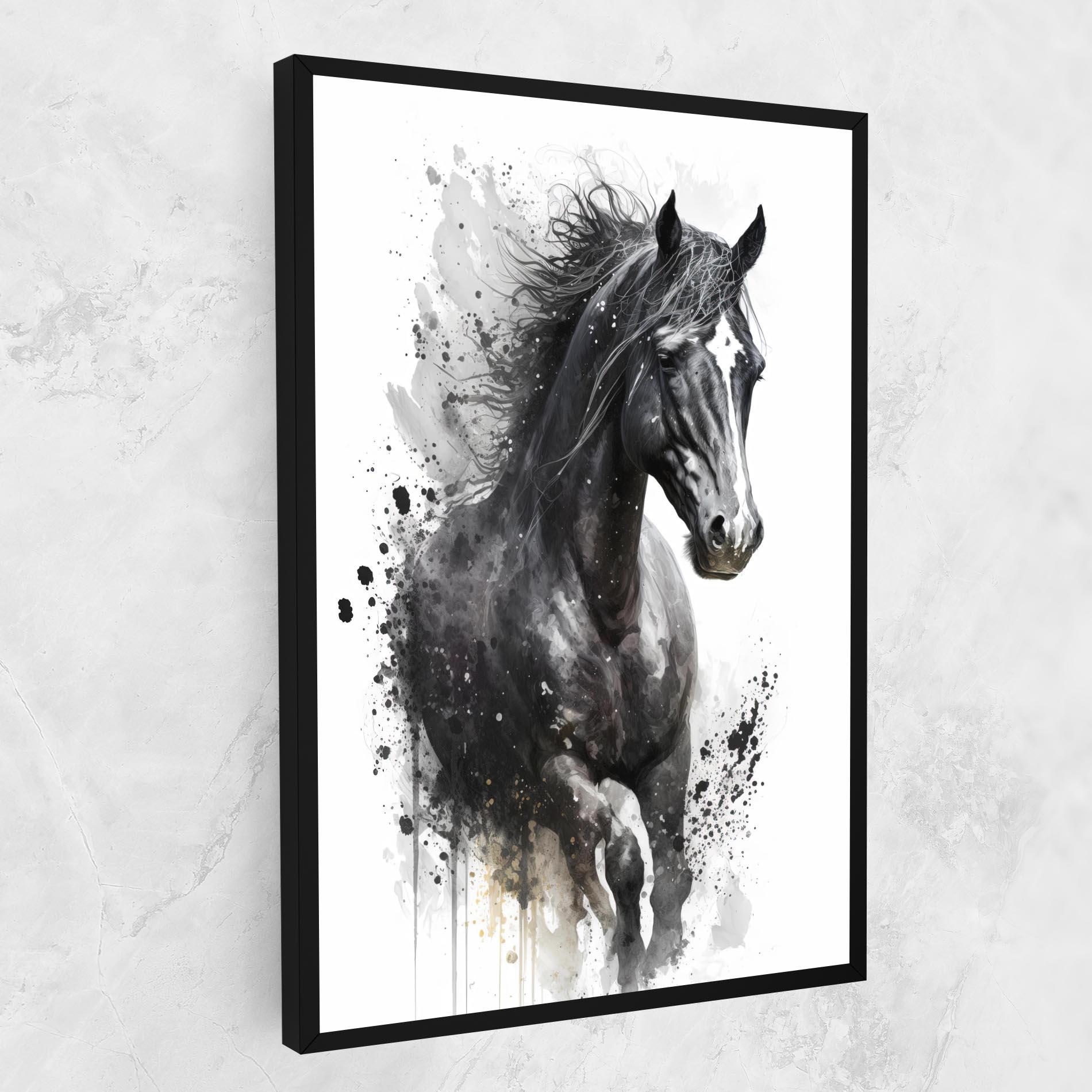 Obraz na Płótnie Black Horse mockup 1