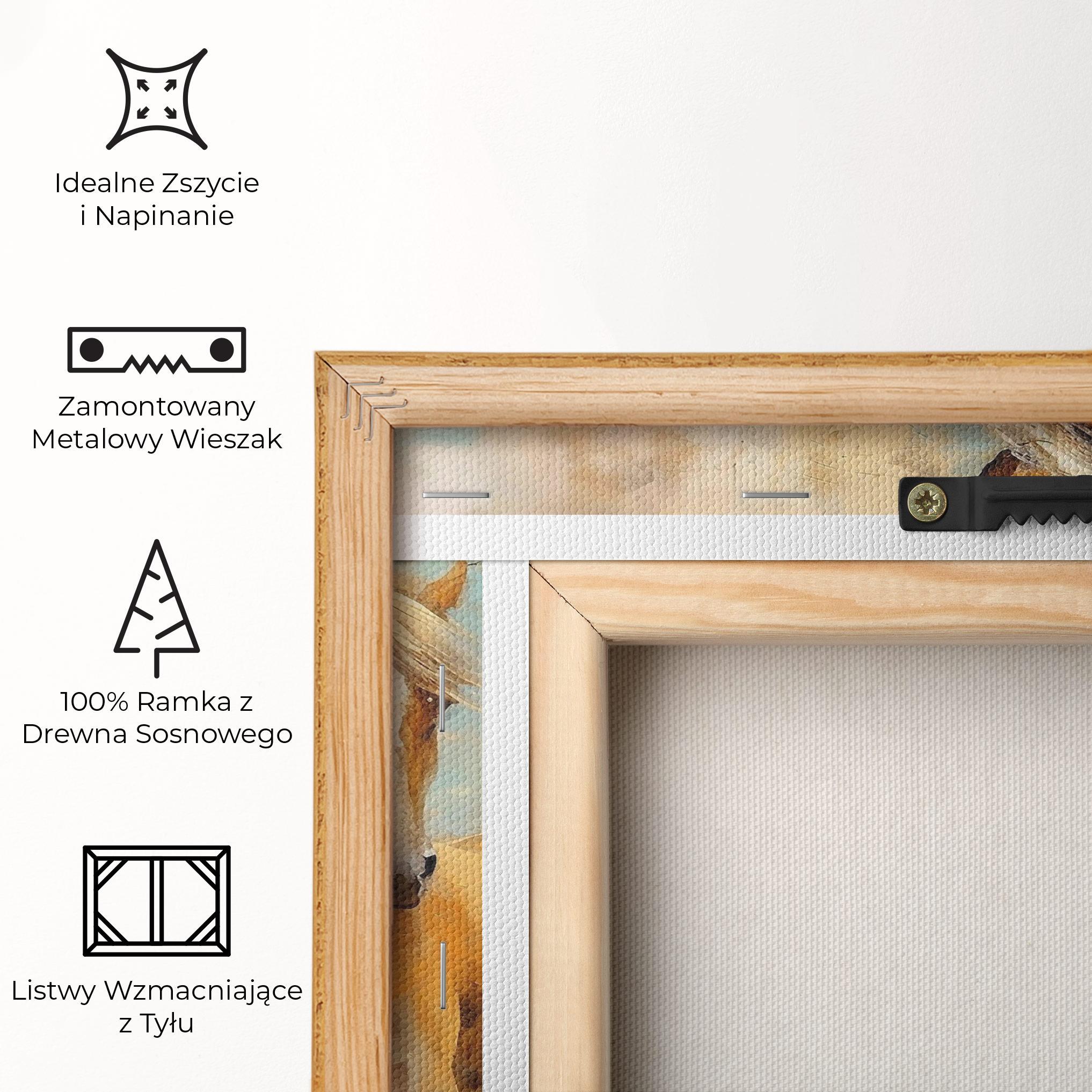 Obraz na Płótnie Brown Horses Staying mockup 5