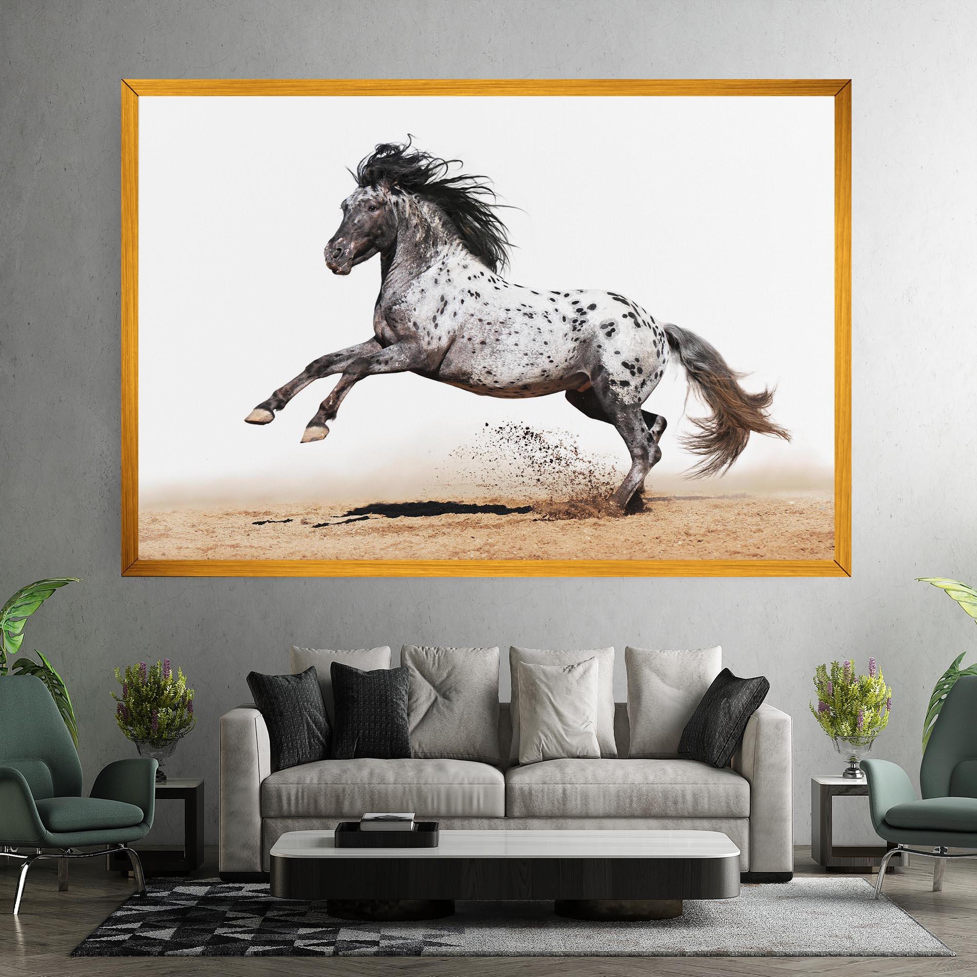 Obraz na Płótnie Appaloosa Horse Running mockup 7