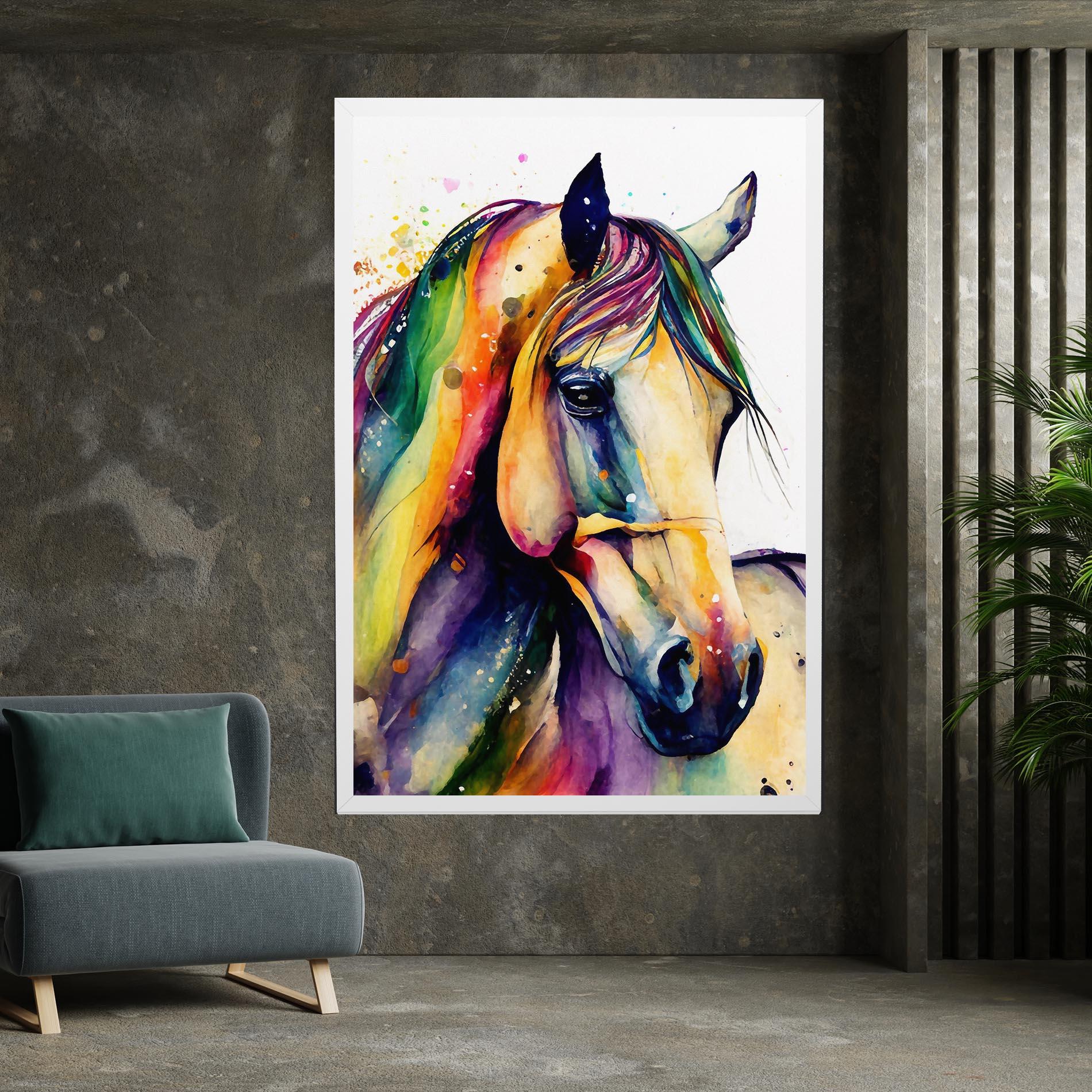 Obraz na Płótnie Colorful Horse mockup 7
