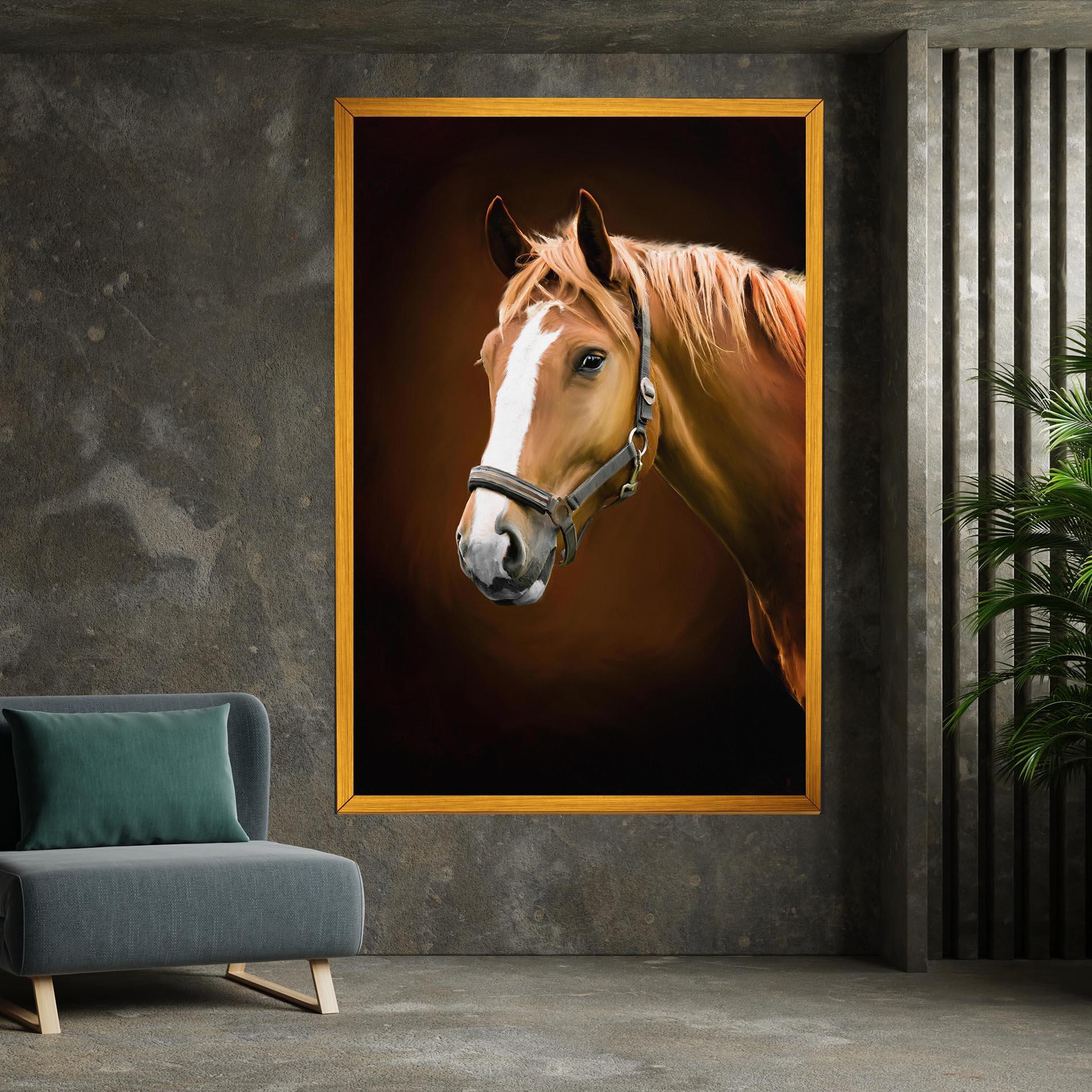 Obraz na Płótnie Digital Painted Horse mockup 7