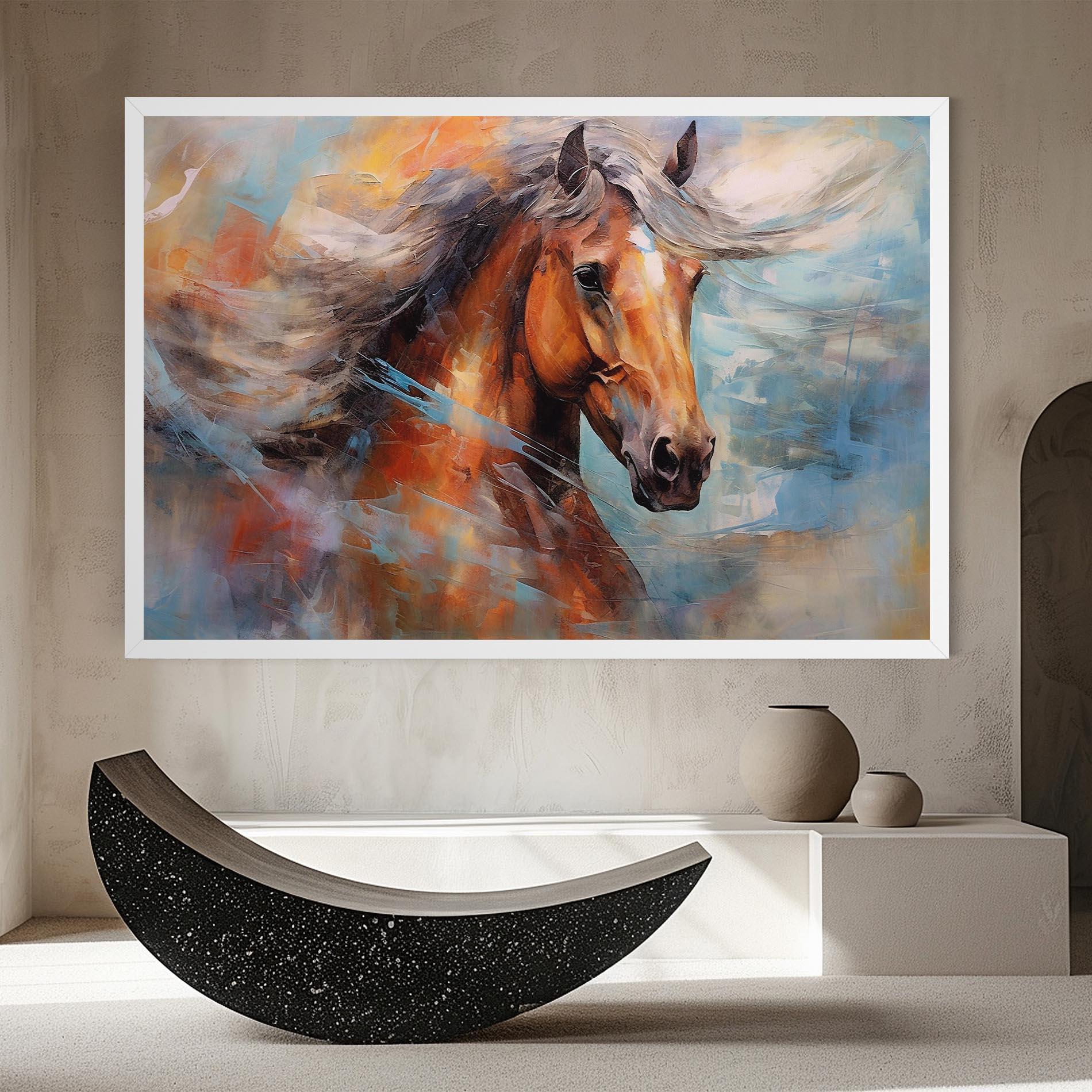 Obraz na Płótnie Beautiful Brown Horse mockup 8