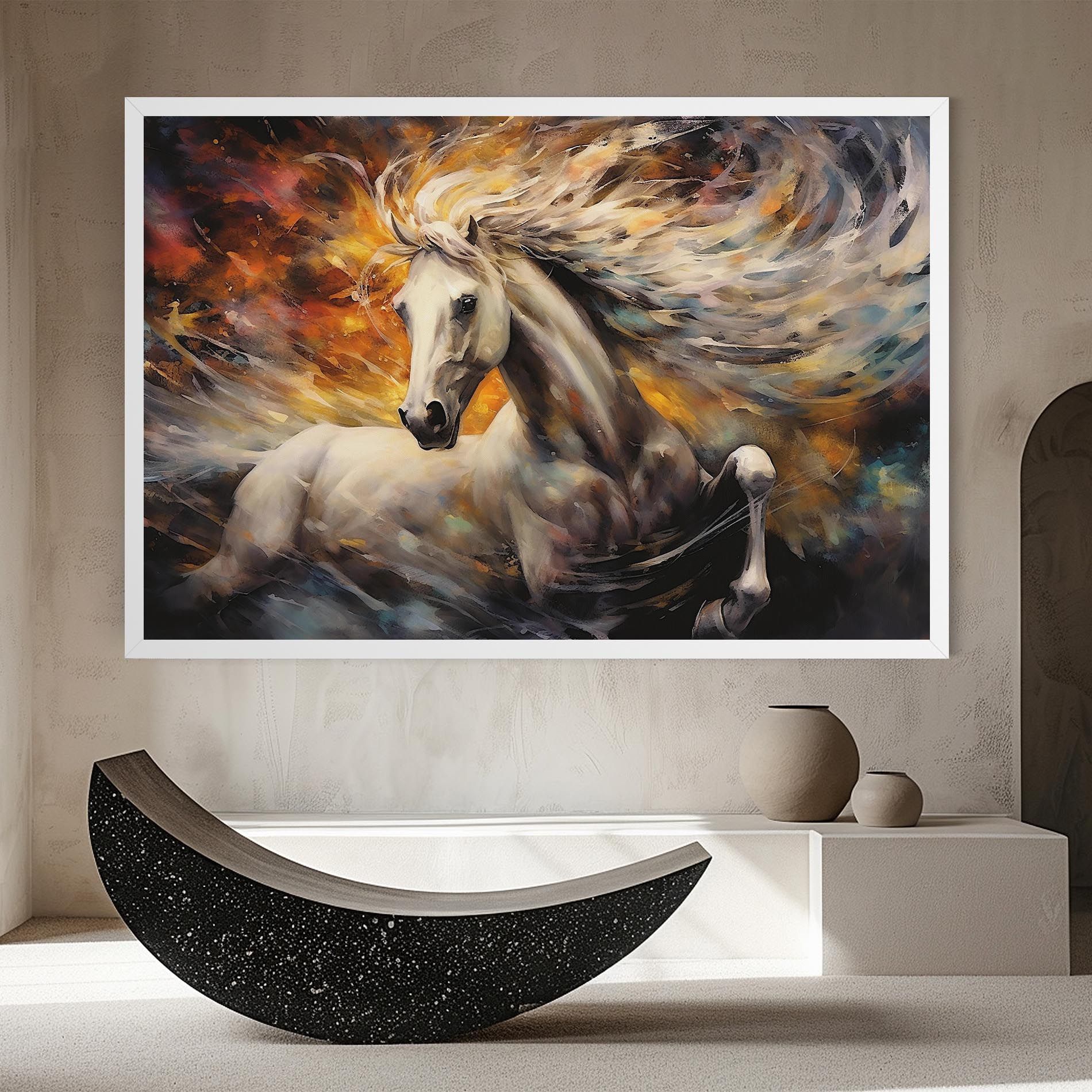 White Horse Painting mockup 8