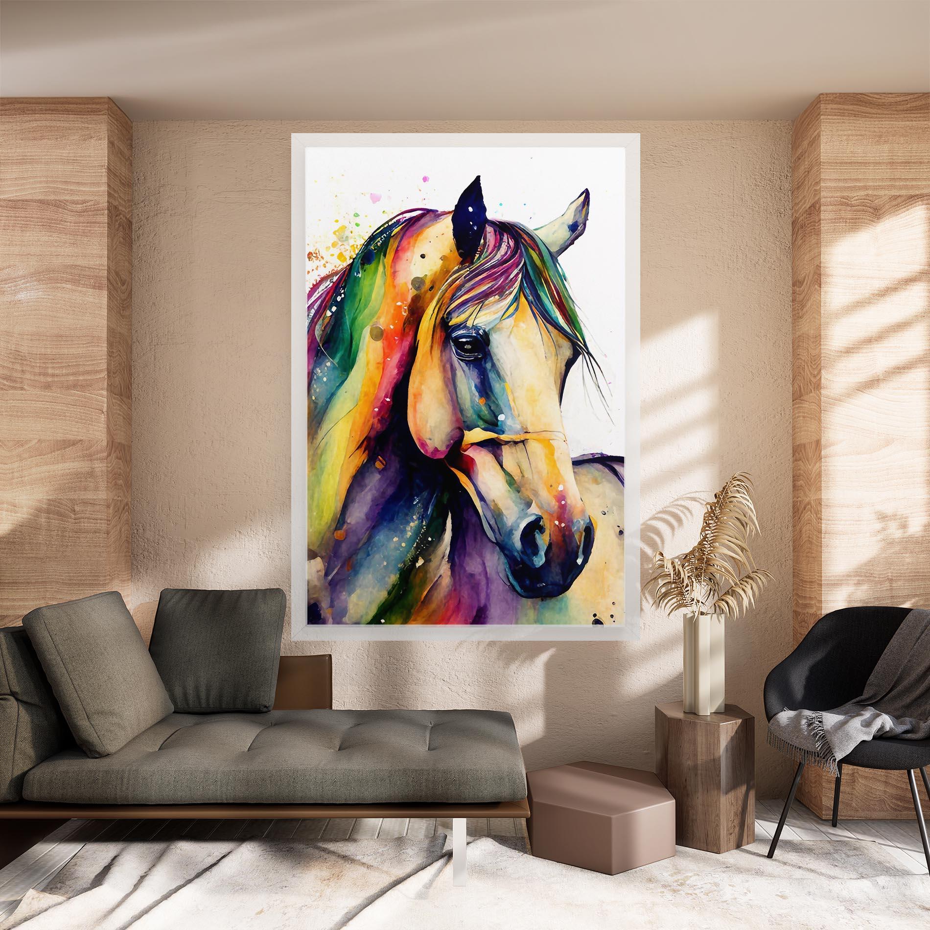 Obraz na Płótnie Colorful Horse mockup 8