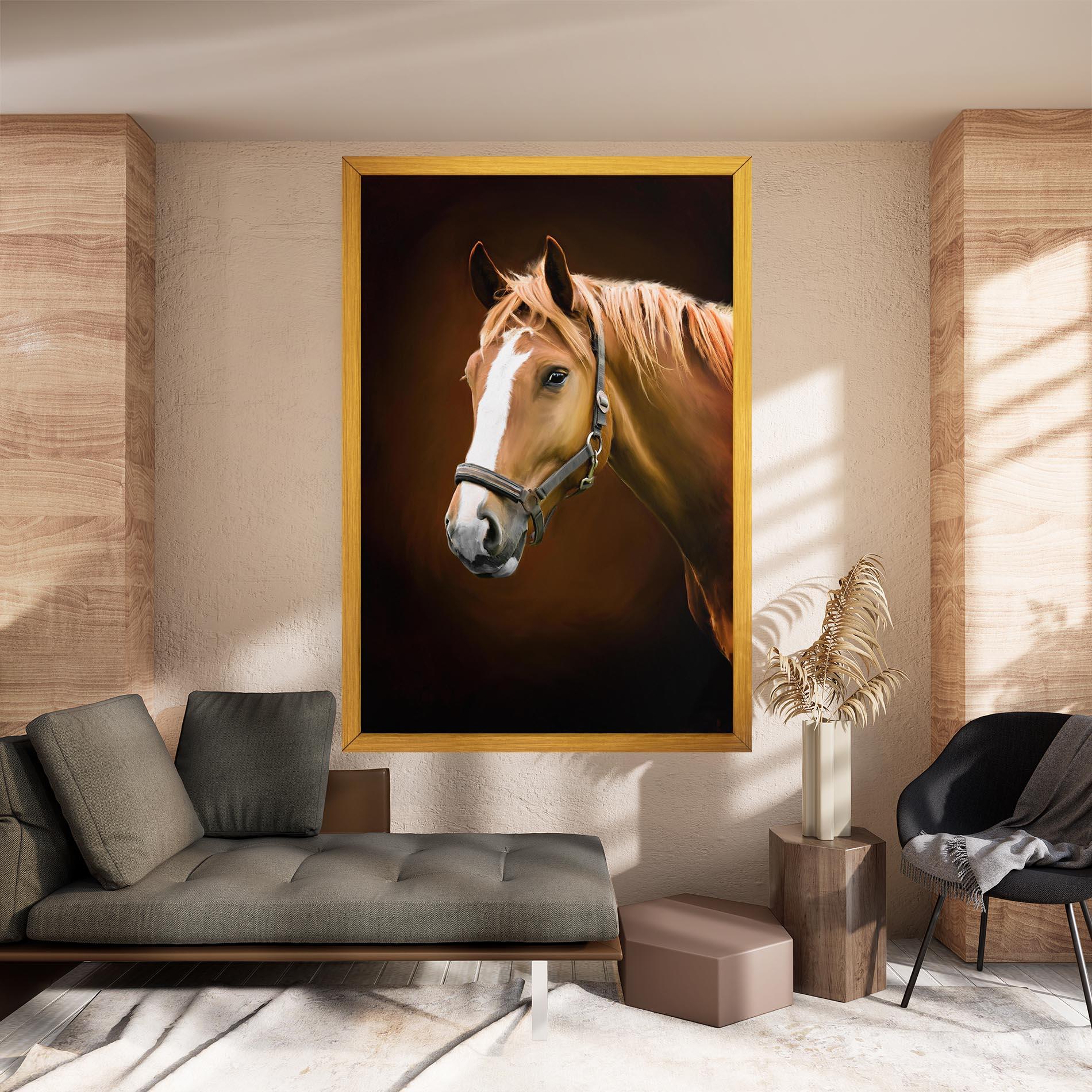 Obraz na Płótnie Digital Painted Horse mockup 8