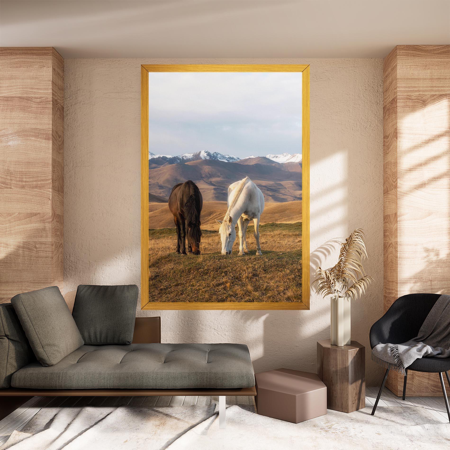 Obraz na Płótnie Mountain Horses mockup 8