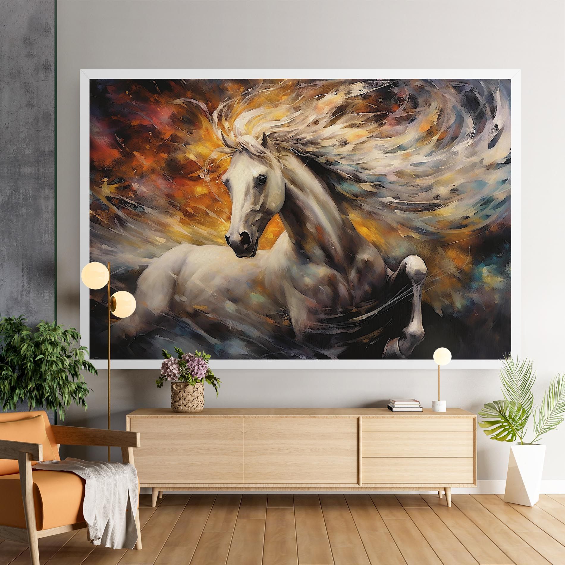 White Horse Painting mockup 9