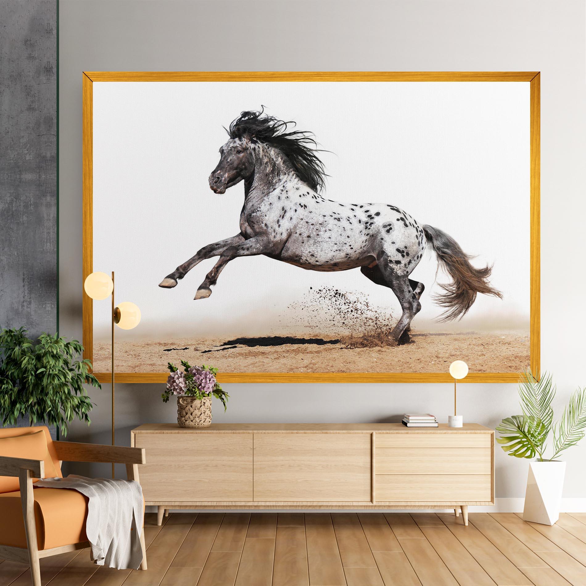Obraz na Płótnie Appaloosa Horse Running mockup 9