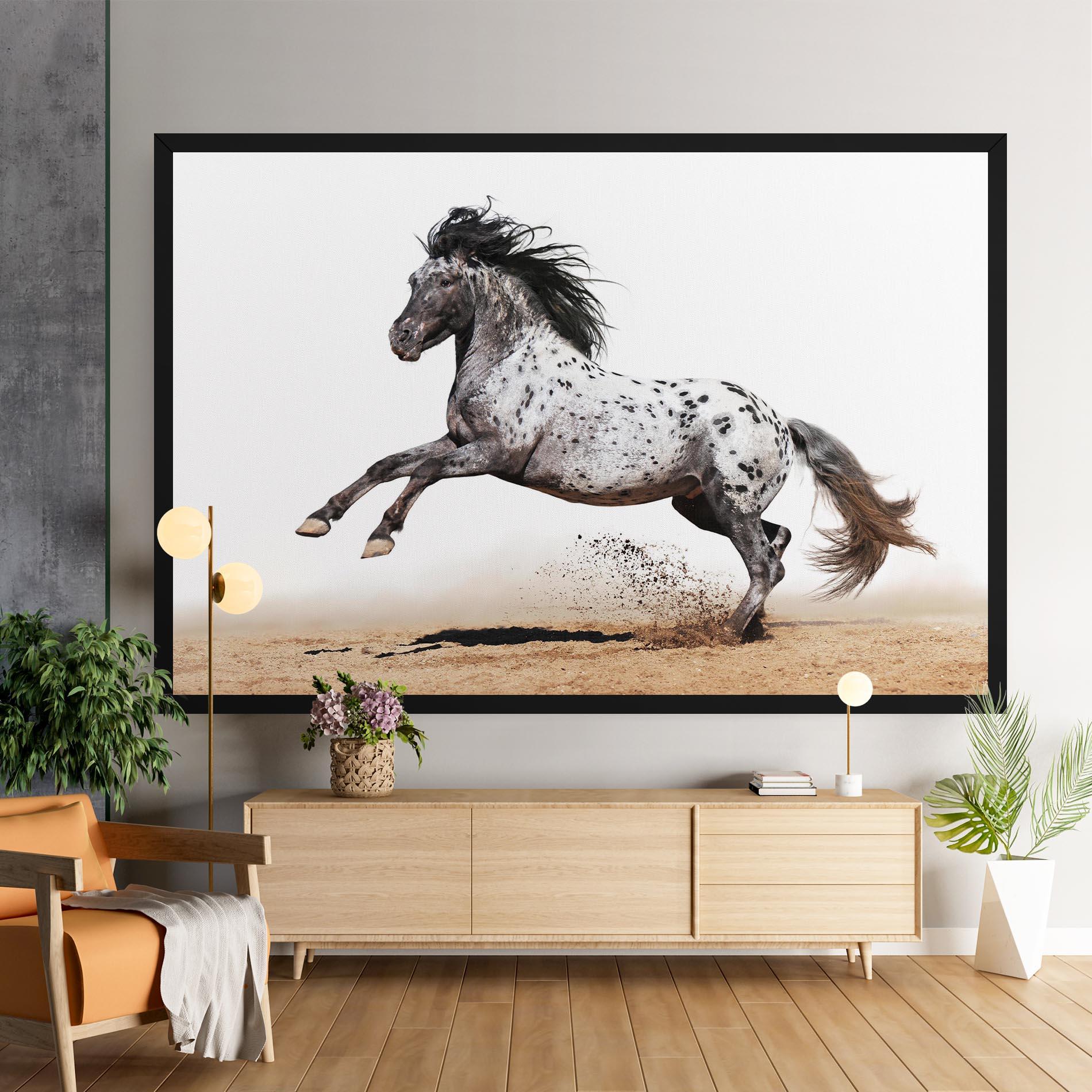 Obraz na Płótnie Appaloosa Horse Running mockup 9