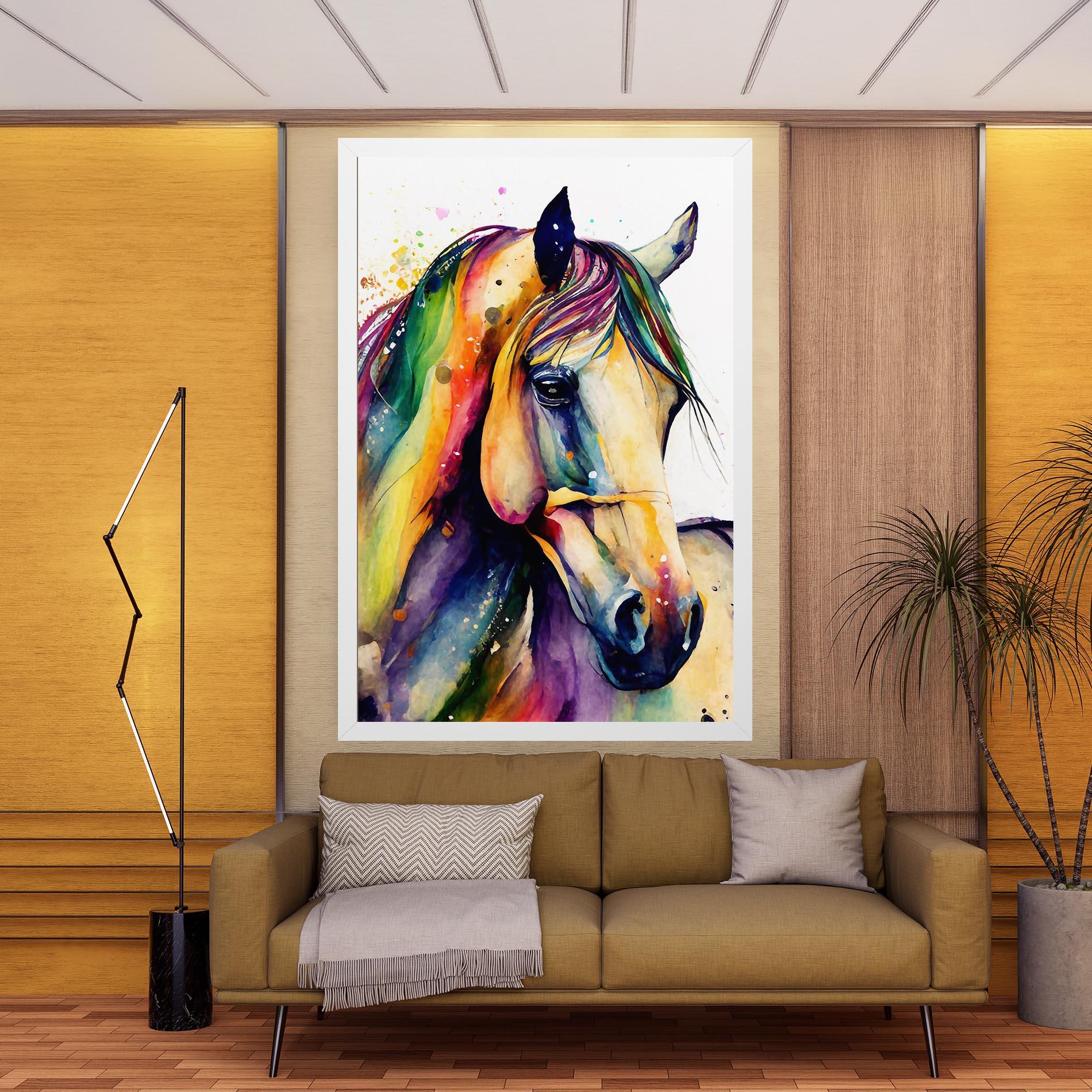 Obraz na Płótnie Colorful Horse mockup 9