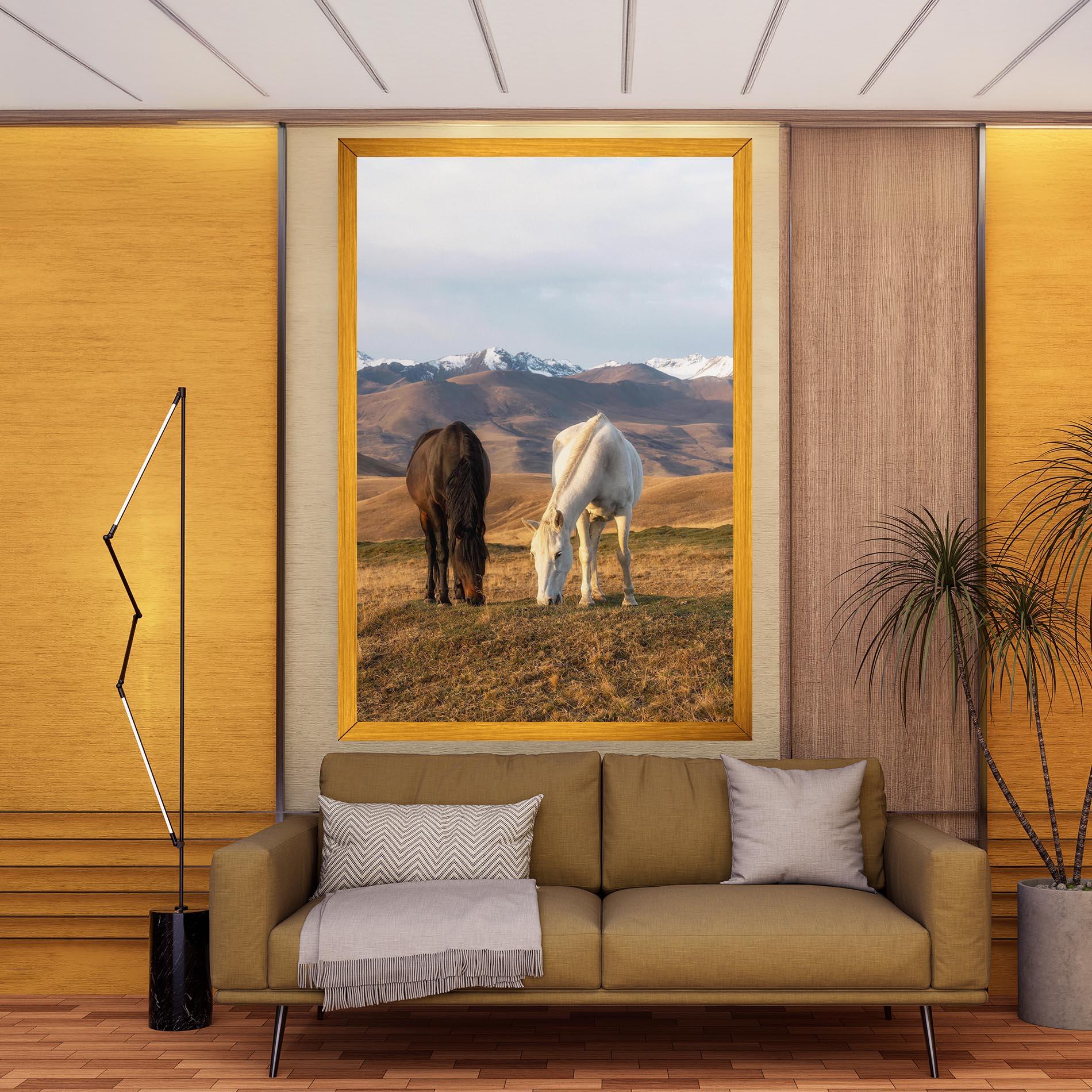Obraz na Płótnie Mountain Horses mockup 9
