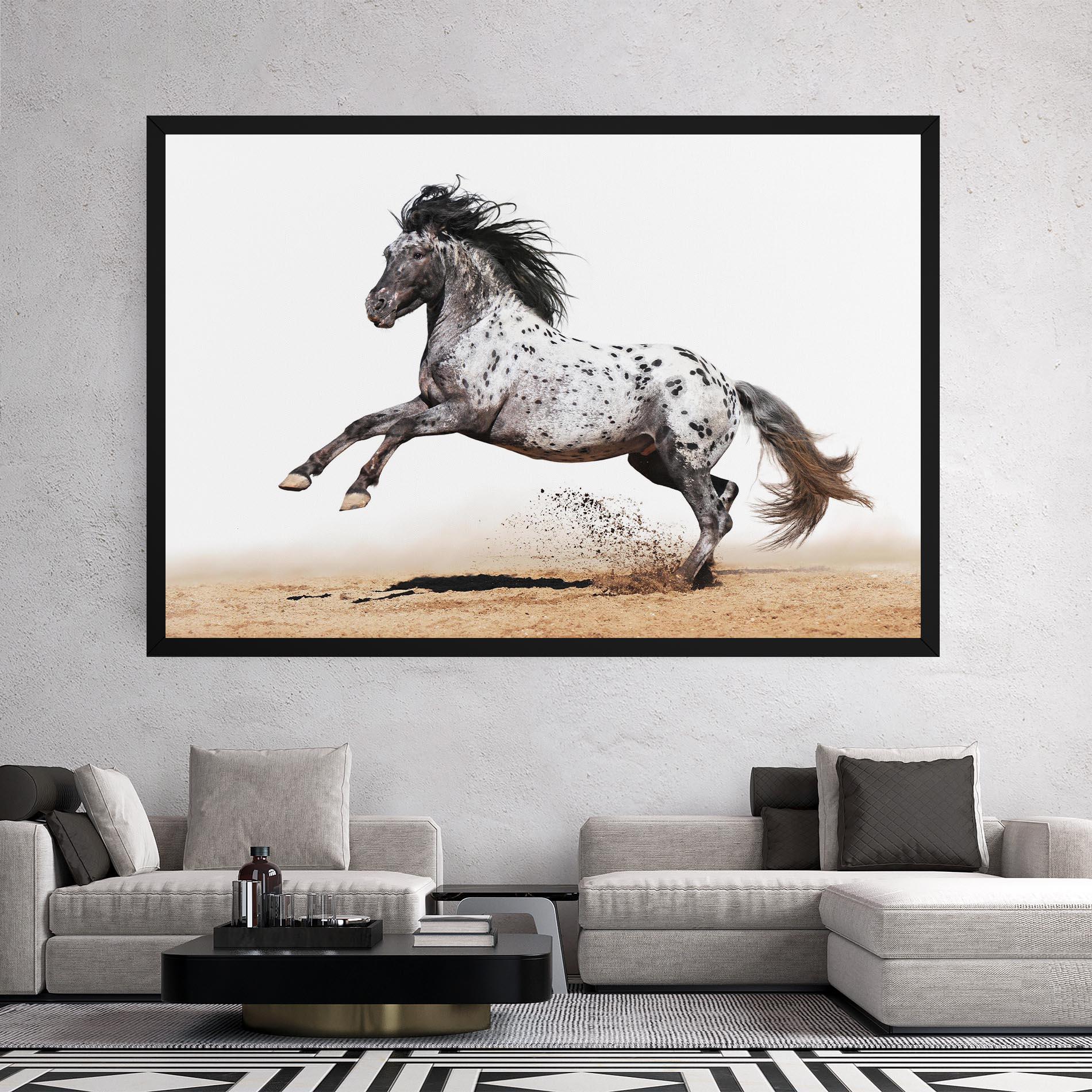 Obraz na Płótnie Appaloosa Horse Running mockup 2