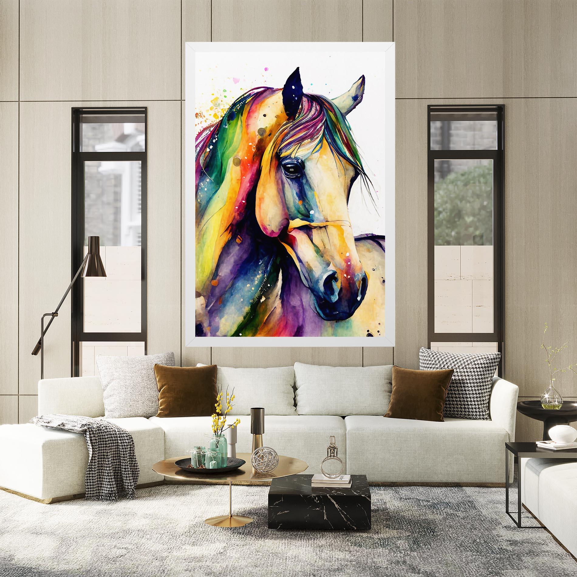 Obraz na Płótnie Colorful Horse mockup 2