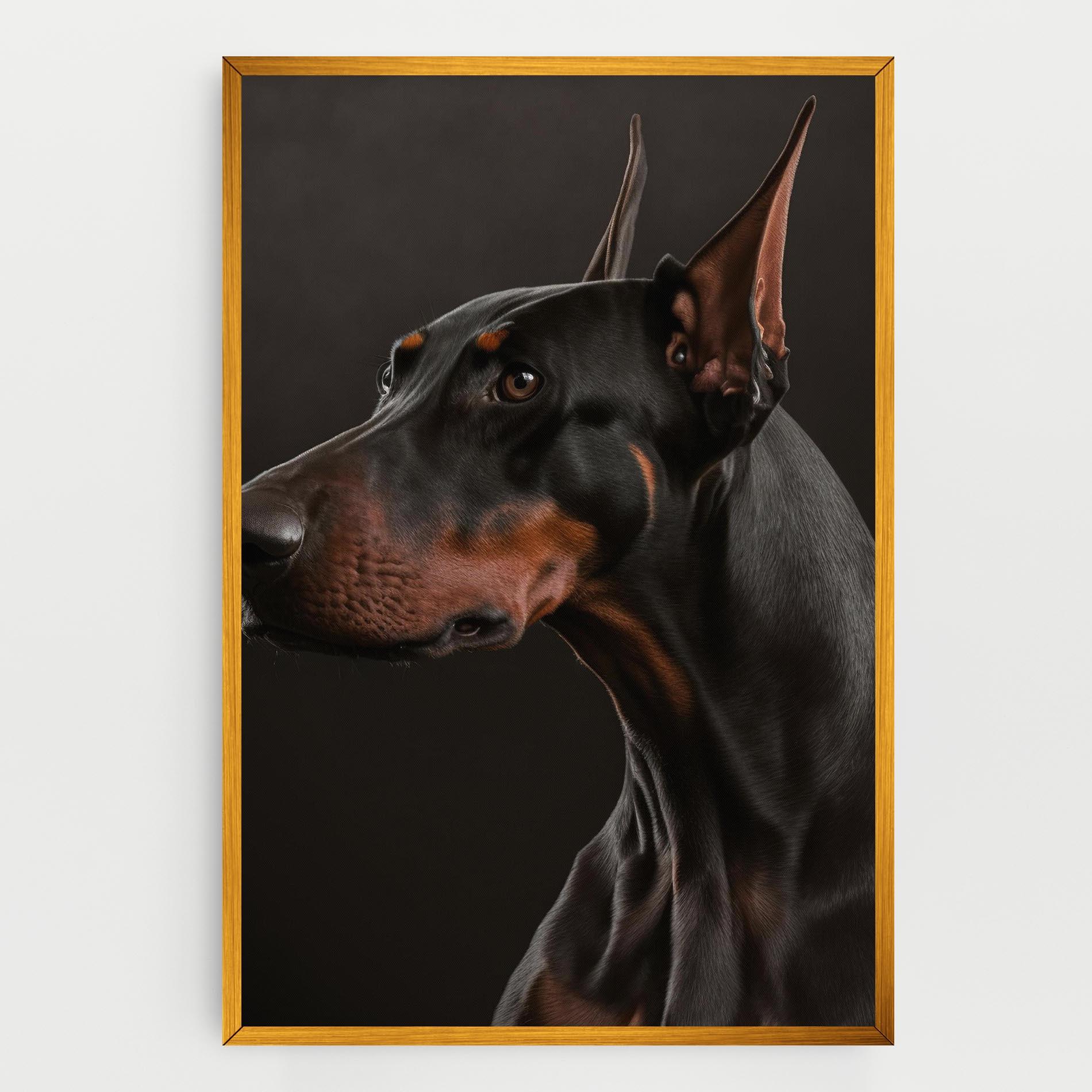 Obraz na Płótnie Doberman Dog Portrait mockup 0
