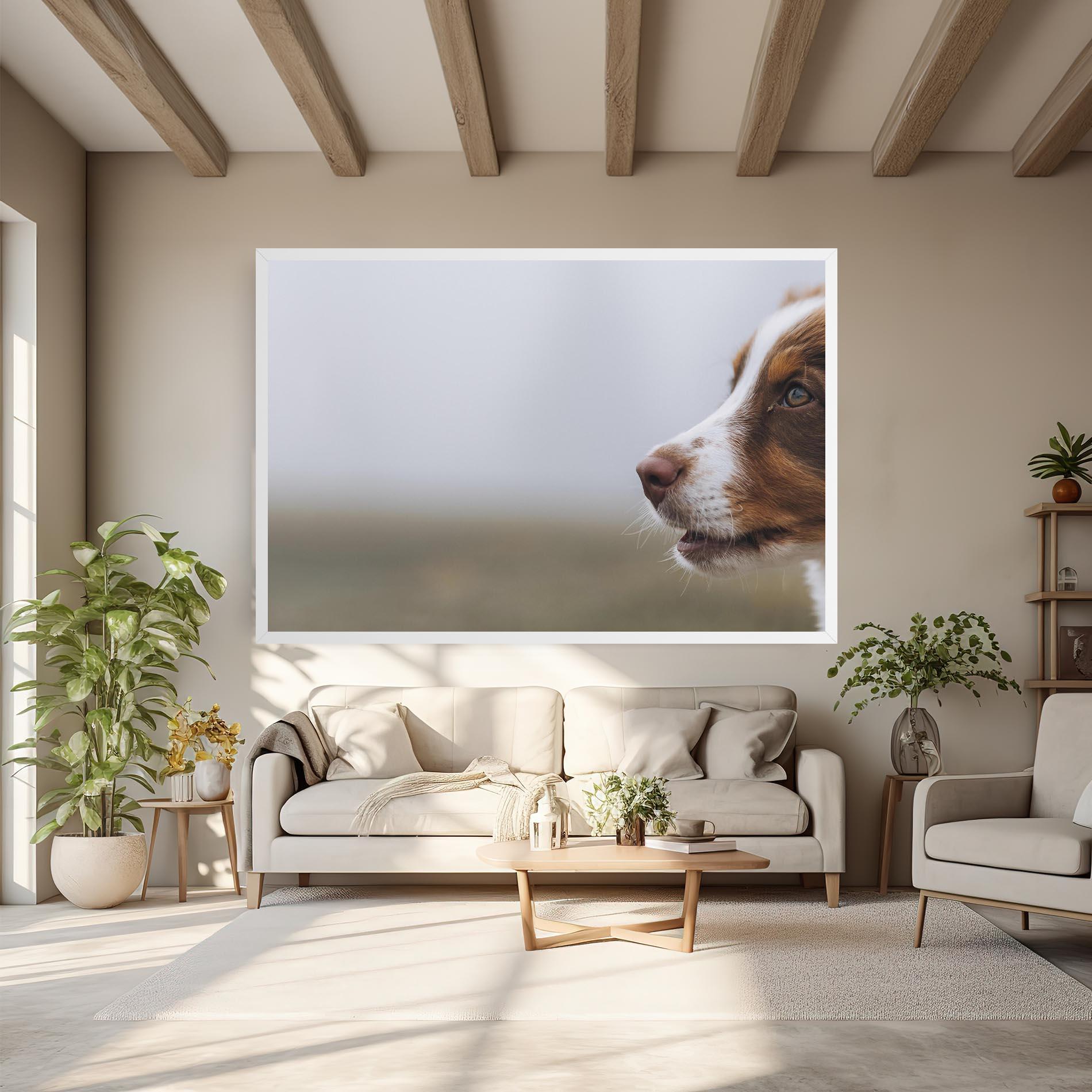 Obraz na Płótnie Brown White Dog mockup 6
