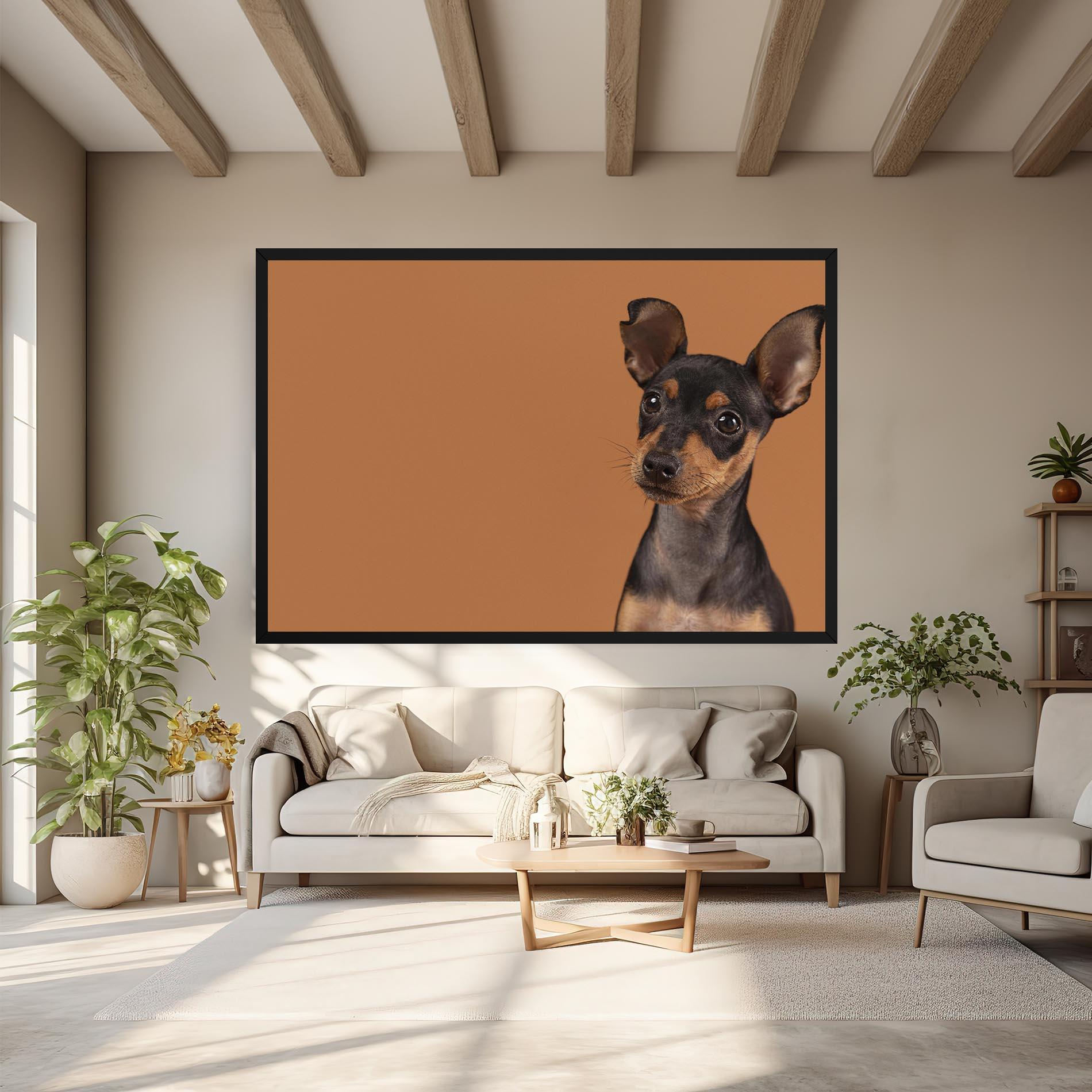 Obraz na Płótnie Cute Dog Portrait mockup 6