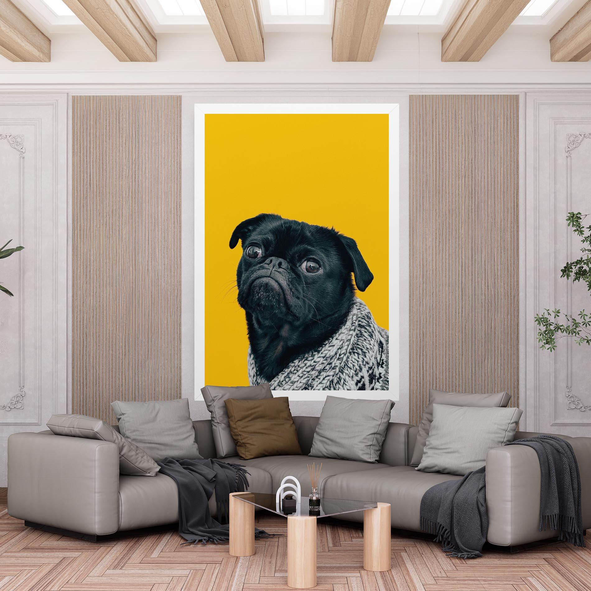 Obraz na Płótnie Black Pug mockup 6