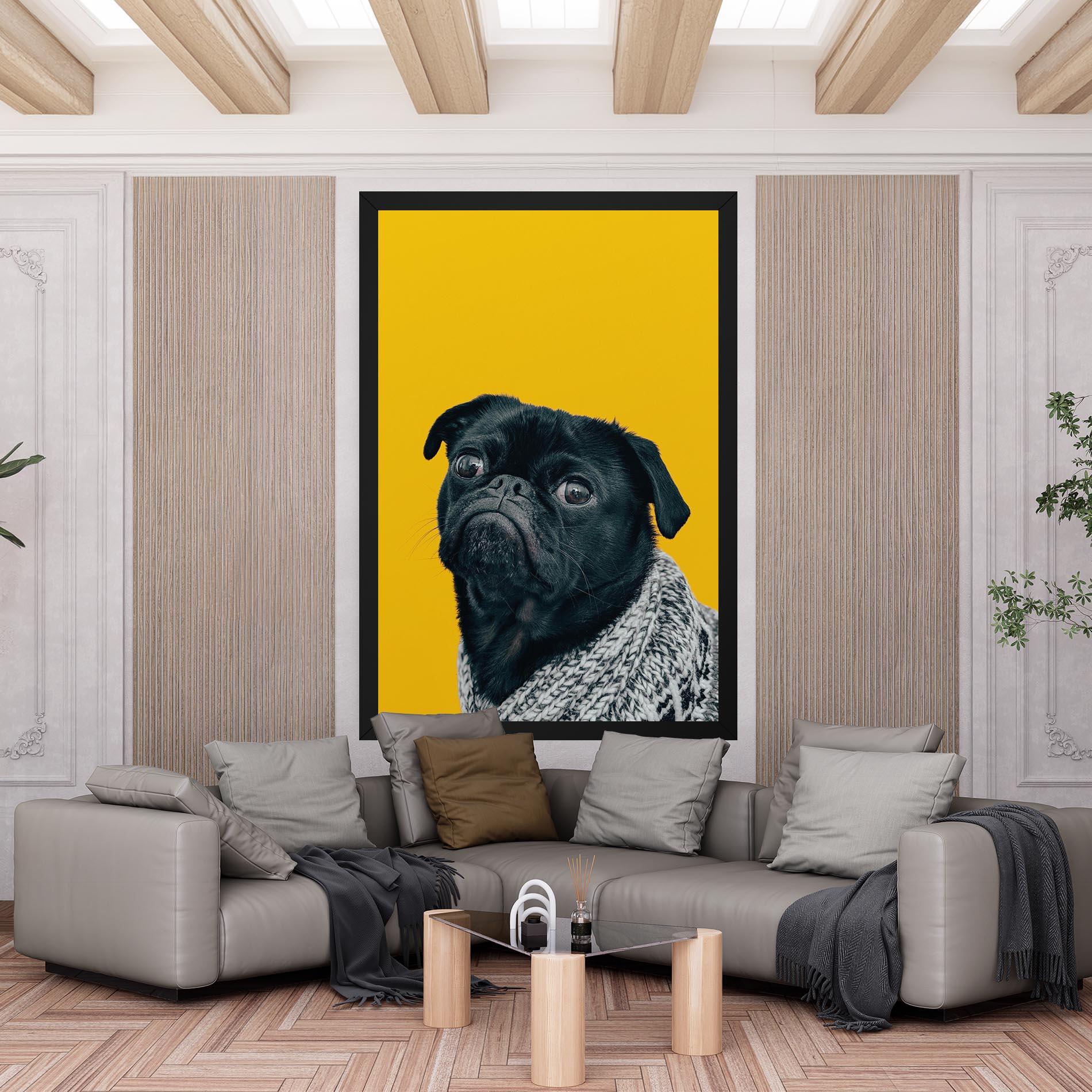 Obraz na Płótnie Black Pug mockup 6