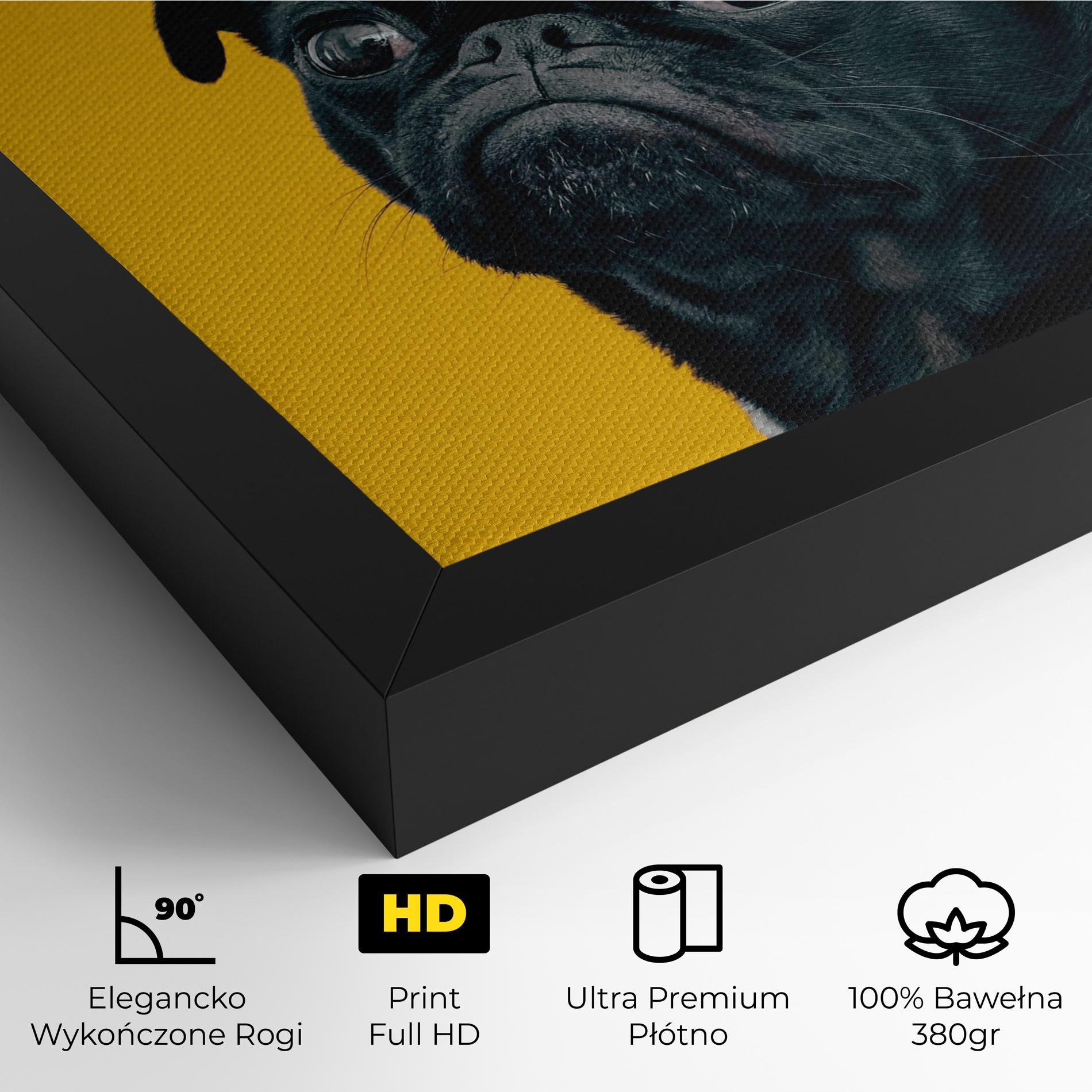 Obraz na Płótnie Black Pug mockup 4