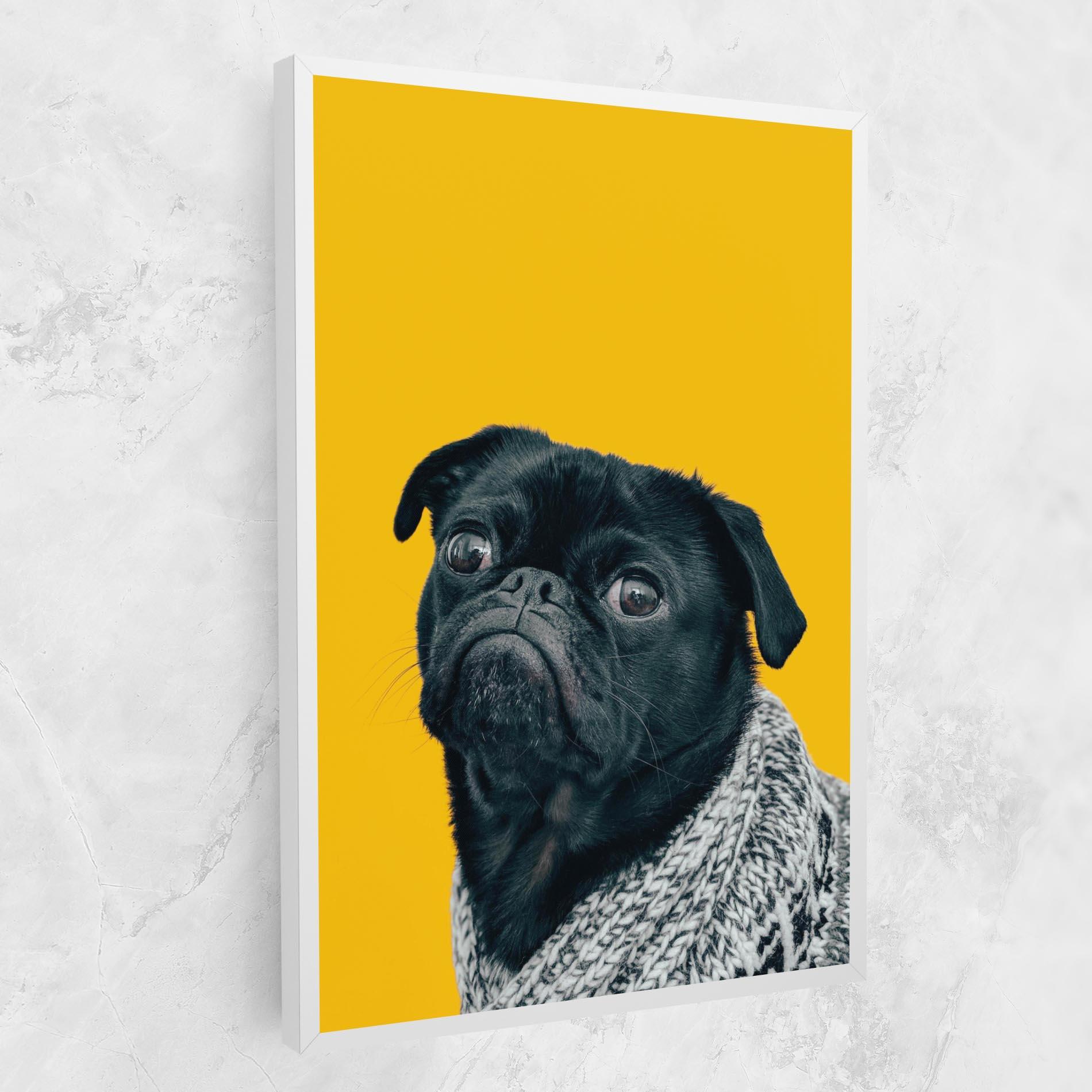 Obraz na Płótnie Black Pug mockup 1