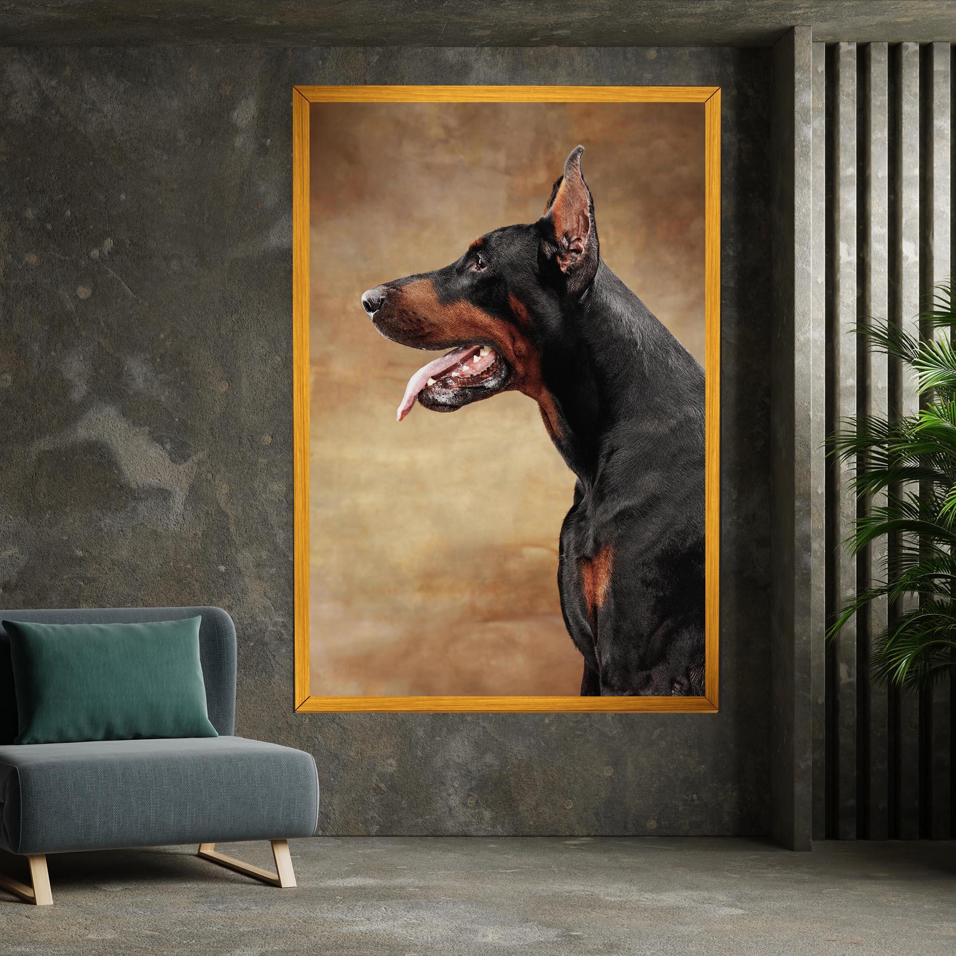Obraz na Płótnie Doberman Pinscher mockup 7