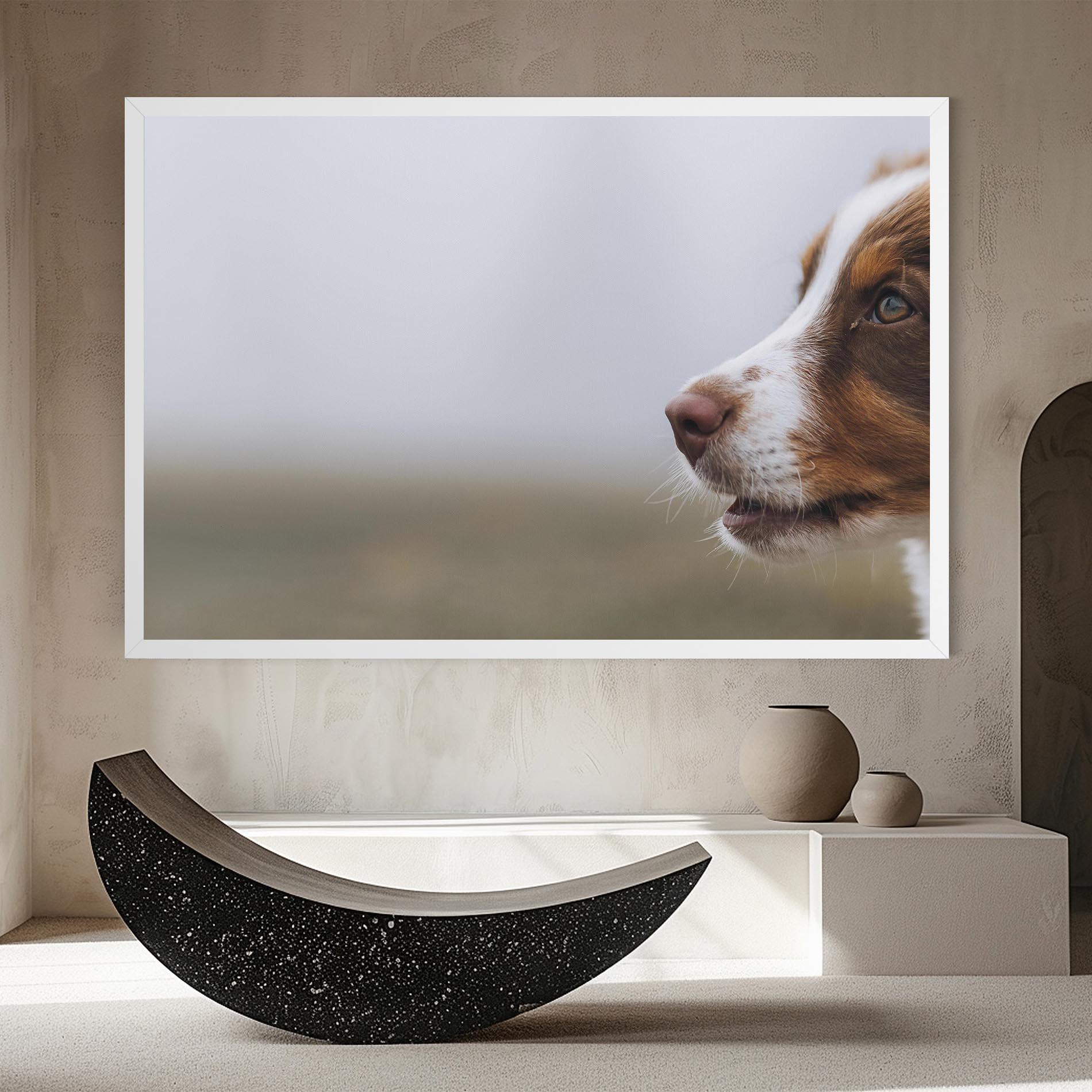 Obraz na Płótnie Brown White Dog mockup 8