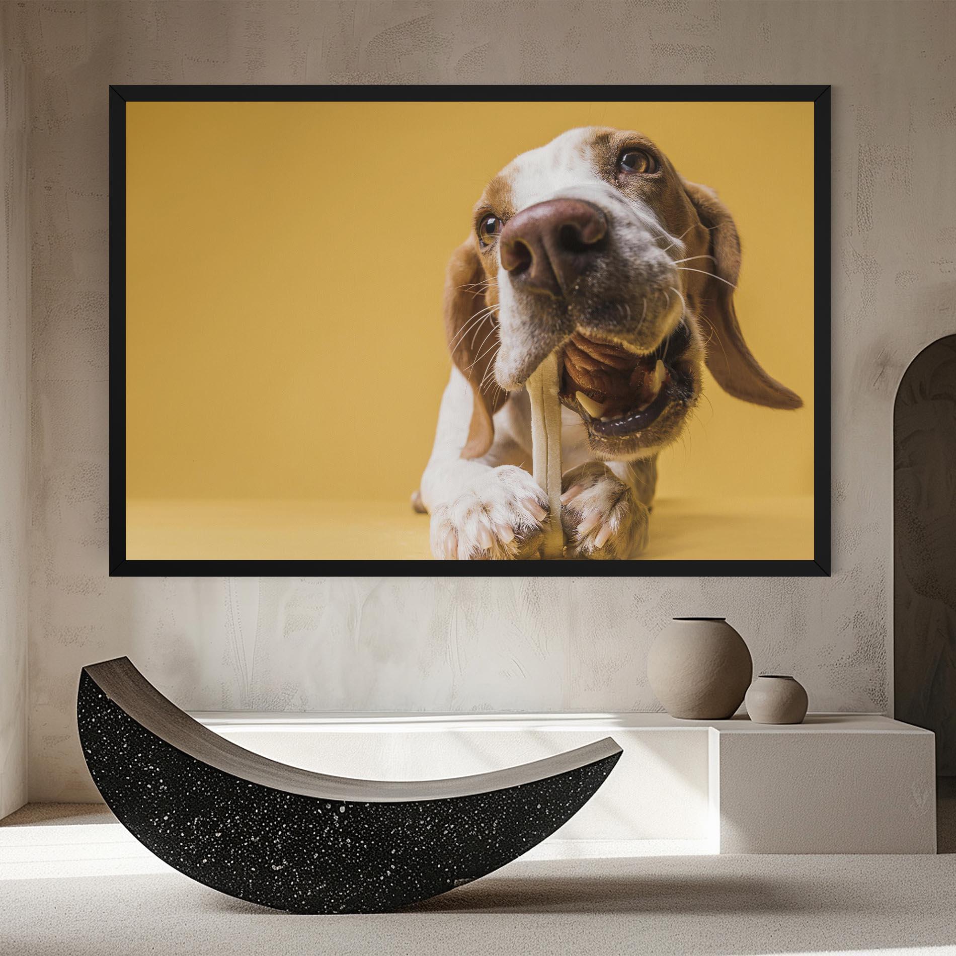 Obraz na Płótnie Dog Eating Bone mockup 8