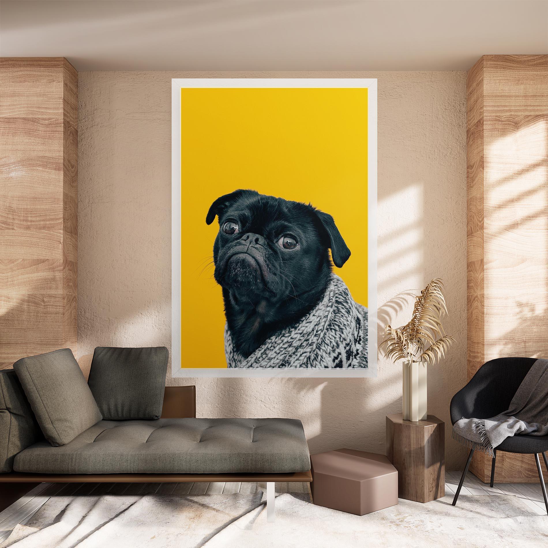 Obraz na Płótnie Black Pug mockup 8