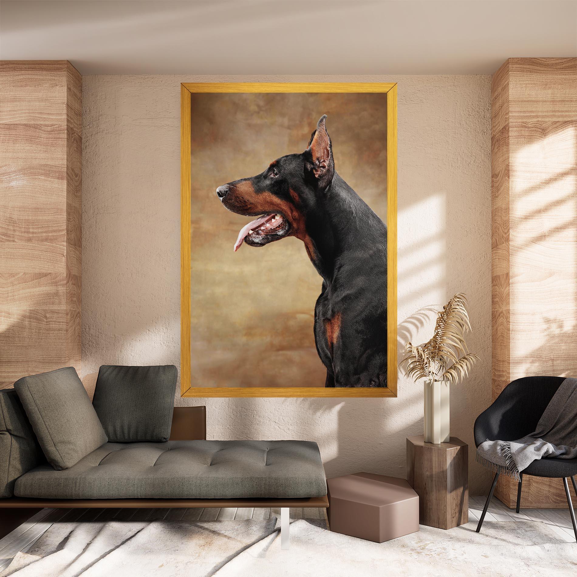 Obraz na Płótnie Doberman Pinscher mockup 8