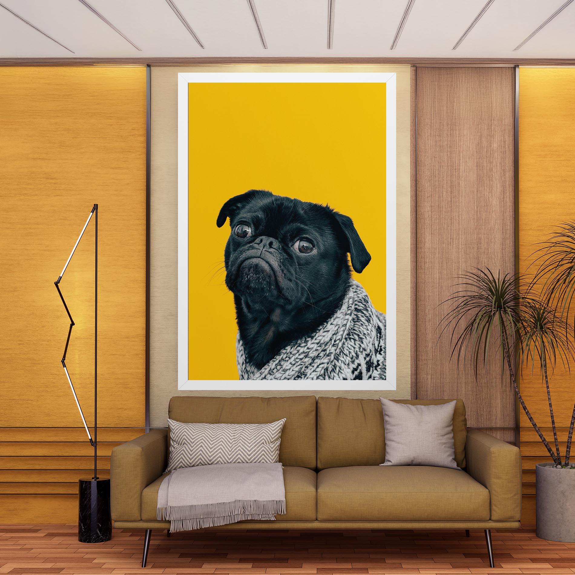 Obraz na Płótnie Black Pug mockup 9