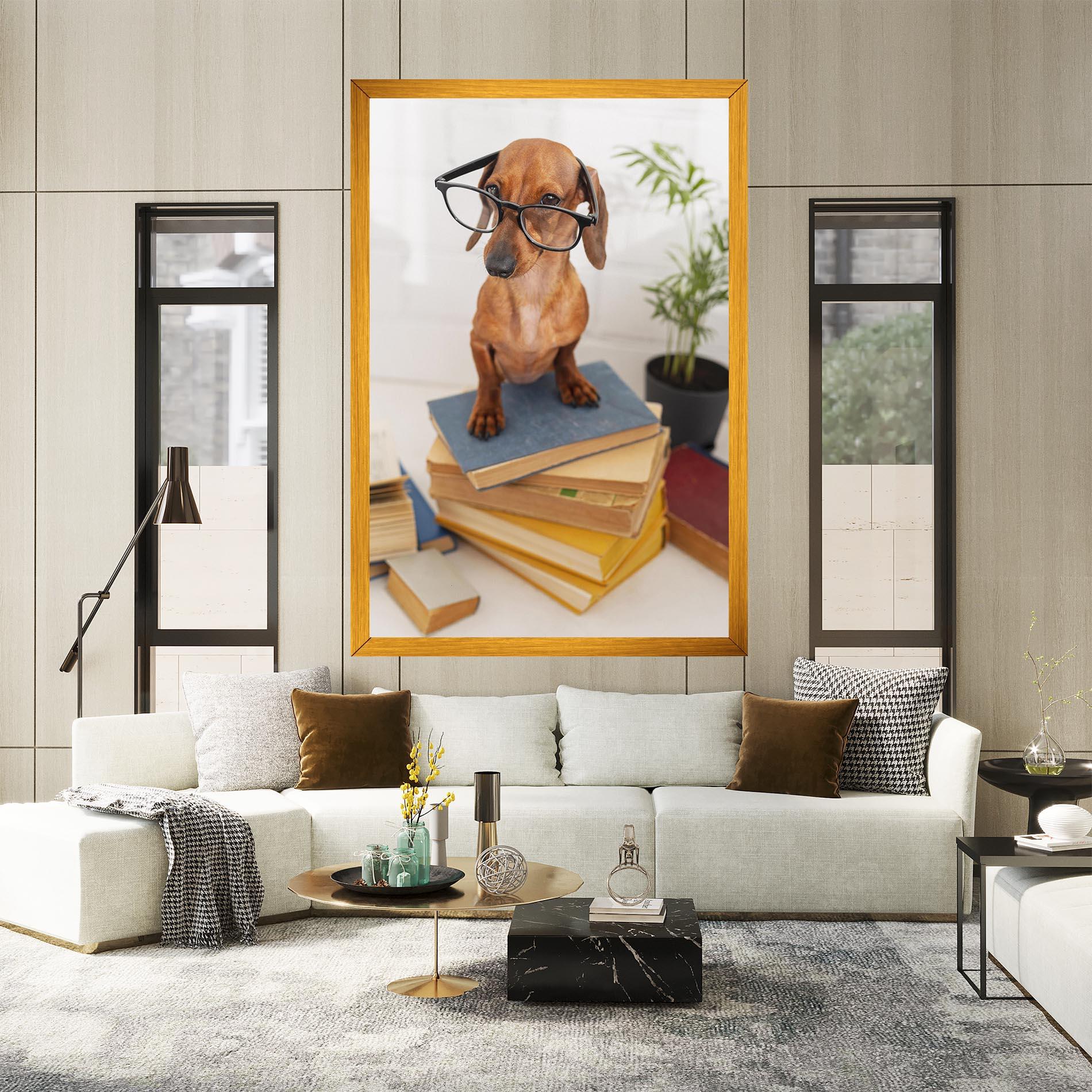 Obraz na Płótnie Books Cute Dog mockup 2