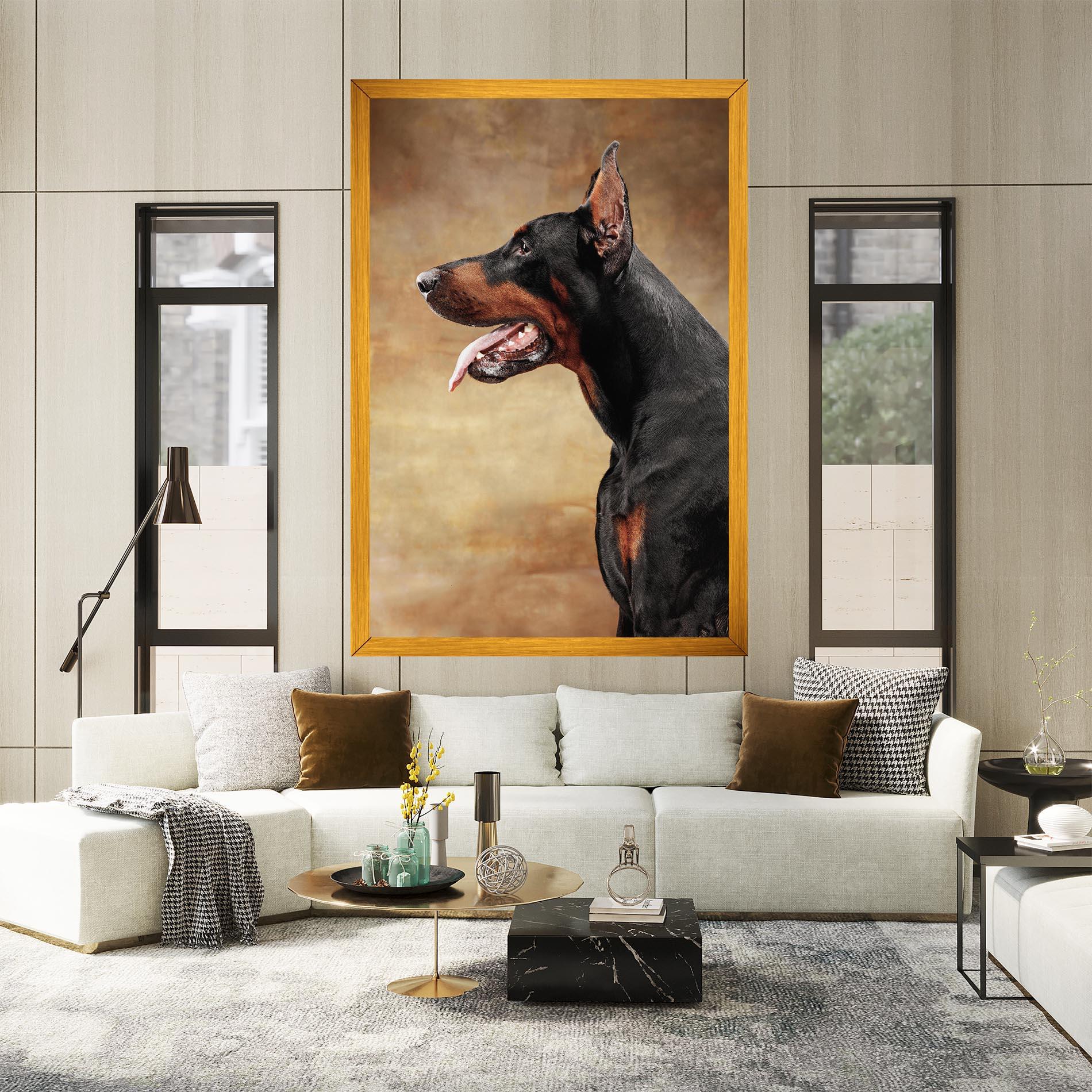 Obraz na Płótnie Doberman Pinscher mockup 2
