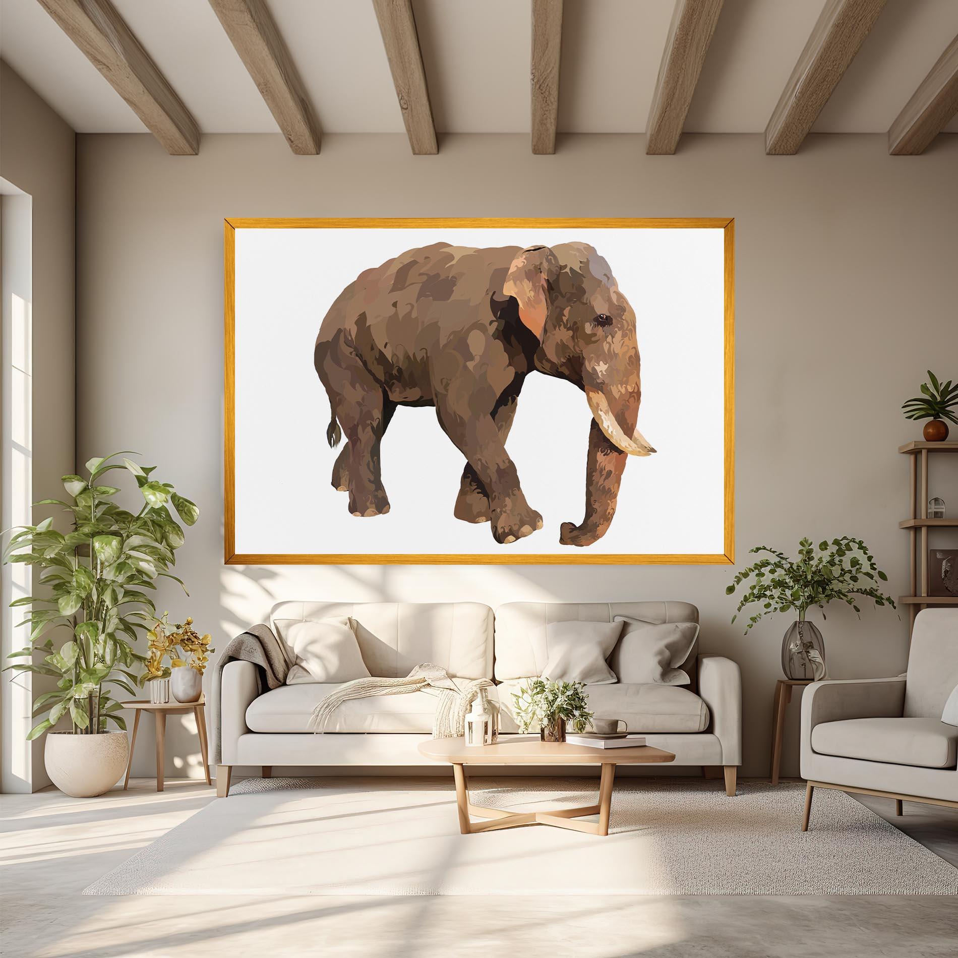 Obraz na Płótnie Brown Elephant mockup 6