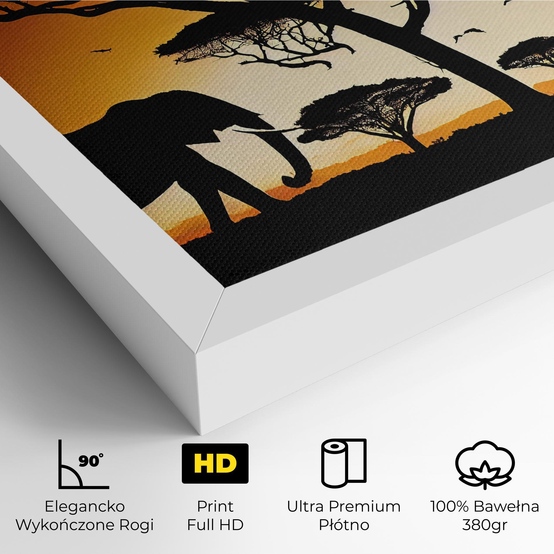 Obraz na Płótnie Sunset Silhouette mockup 4