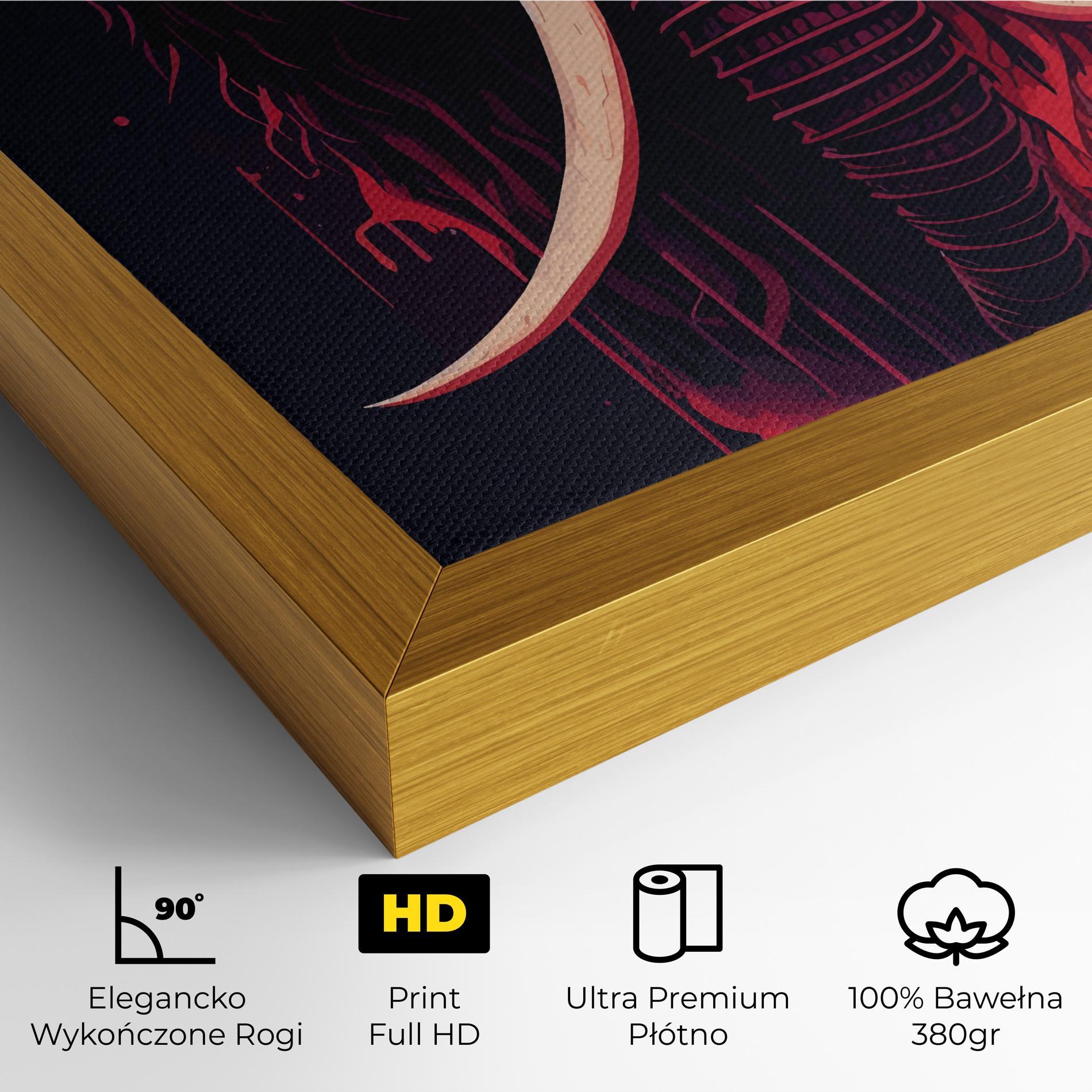 Obraz na Płótnie Blue Red Elephant mockup 4