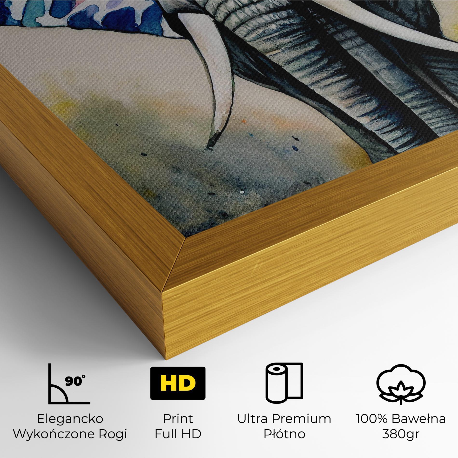 Obraz na Płótnie Watercolor Elephant Art mockup 4