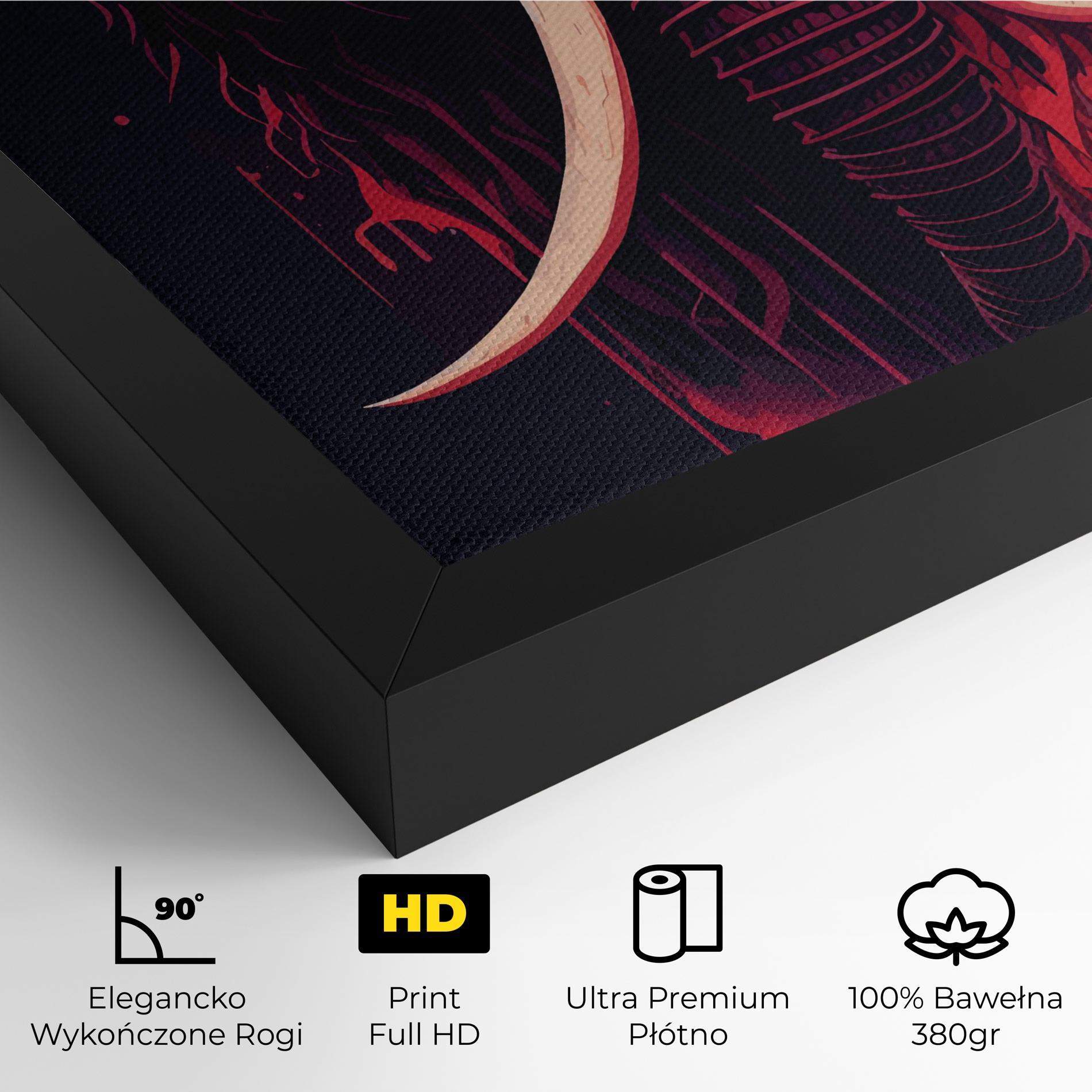 Obraz na Płótnie Blue Red Elephant mockup 4